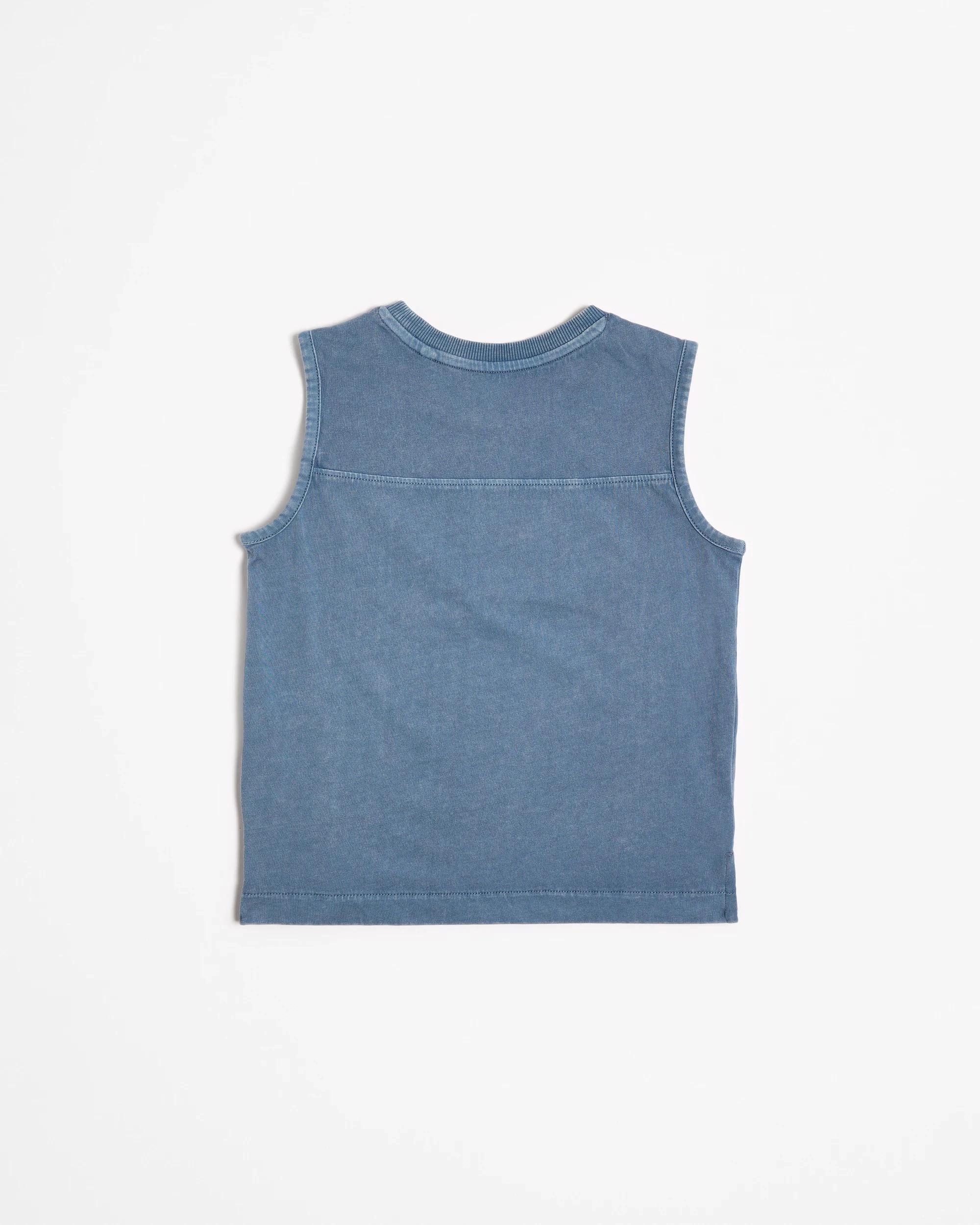 3 Target Australian Cotton Embroidered Washed Tank NAVY LA, 3 of 3