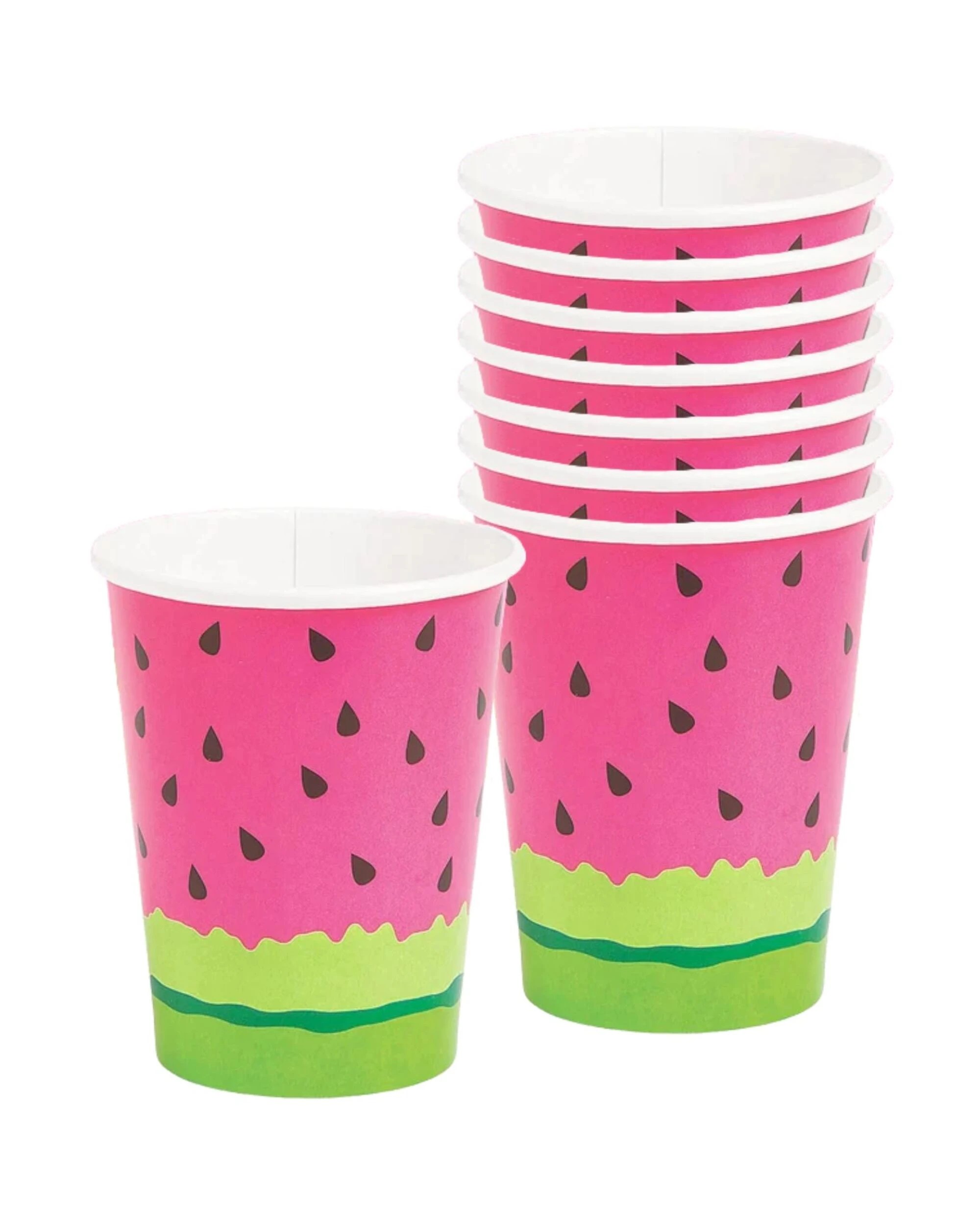 1 Oriental Trading Tutti Frutti Paper Cups Pack of 8 - Pink, 1 of 1