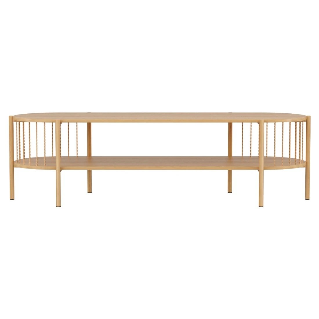 5 Artiss TV Unit Entertainment Unit Storage Shelf 148cm - Natural, 5 of 8