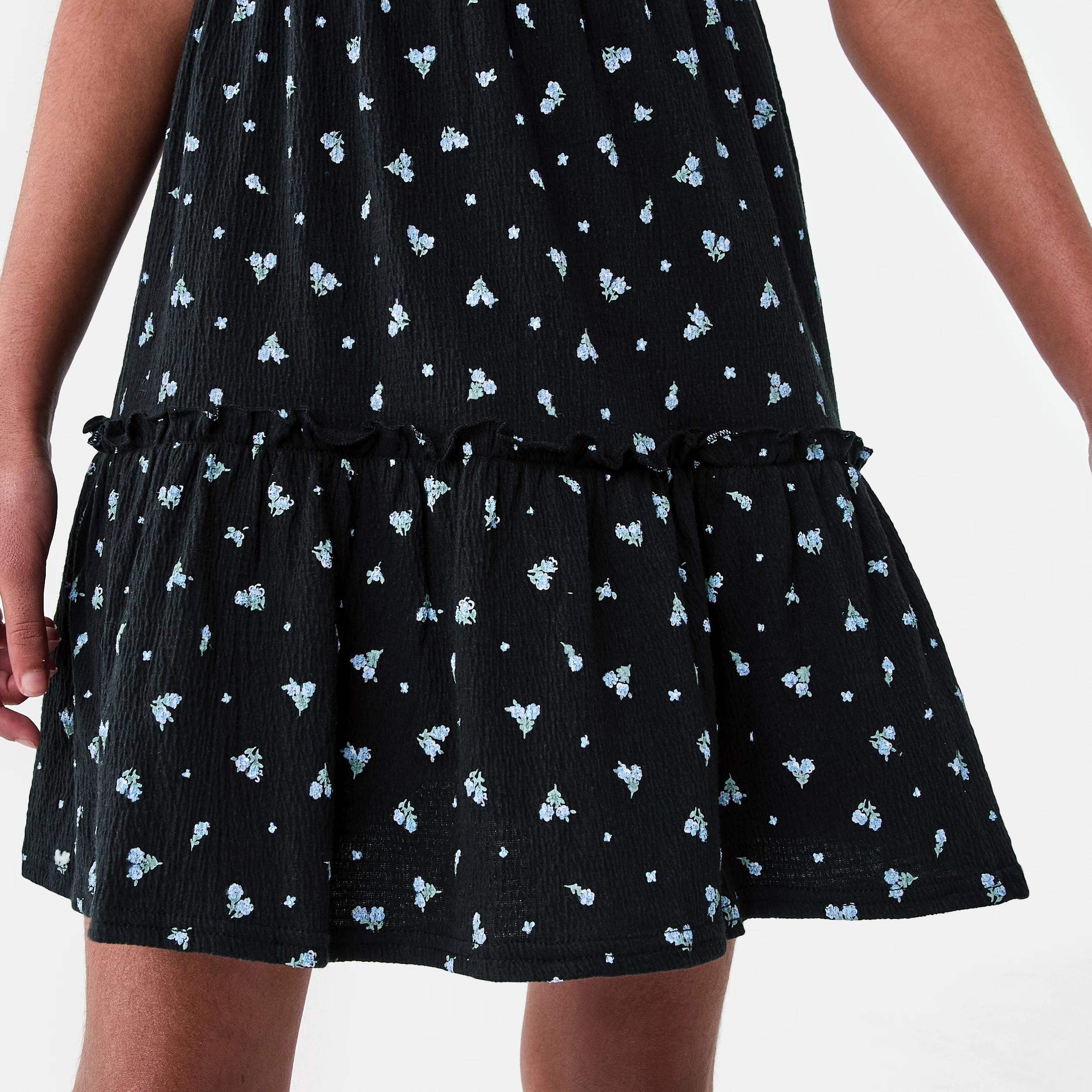 5 Crinkle Dress Blck Florl, 5 of 8