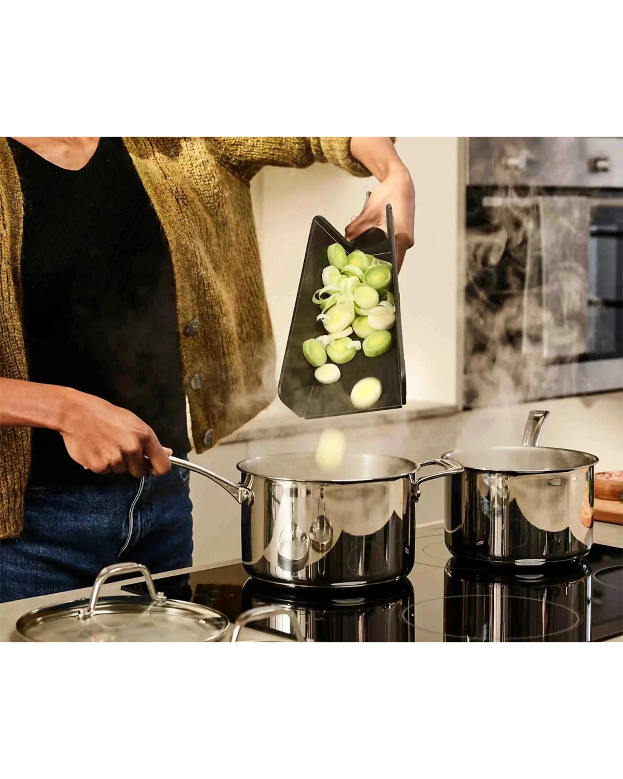 5 Joseph Joseph Chop2Pot Plus Large Folding Chopping Board - Black, 5 of 5