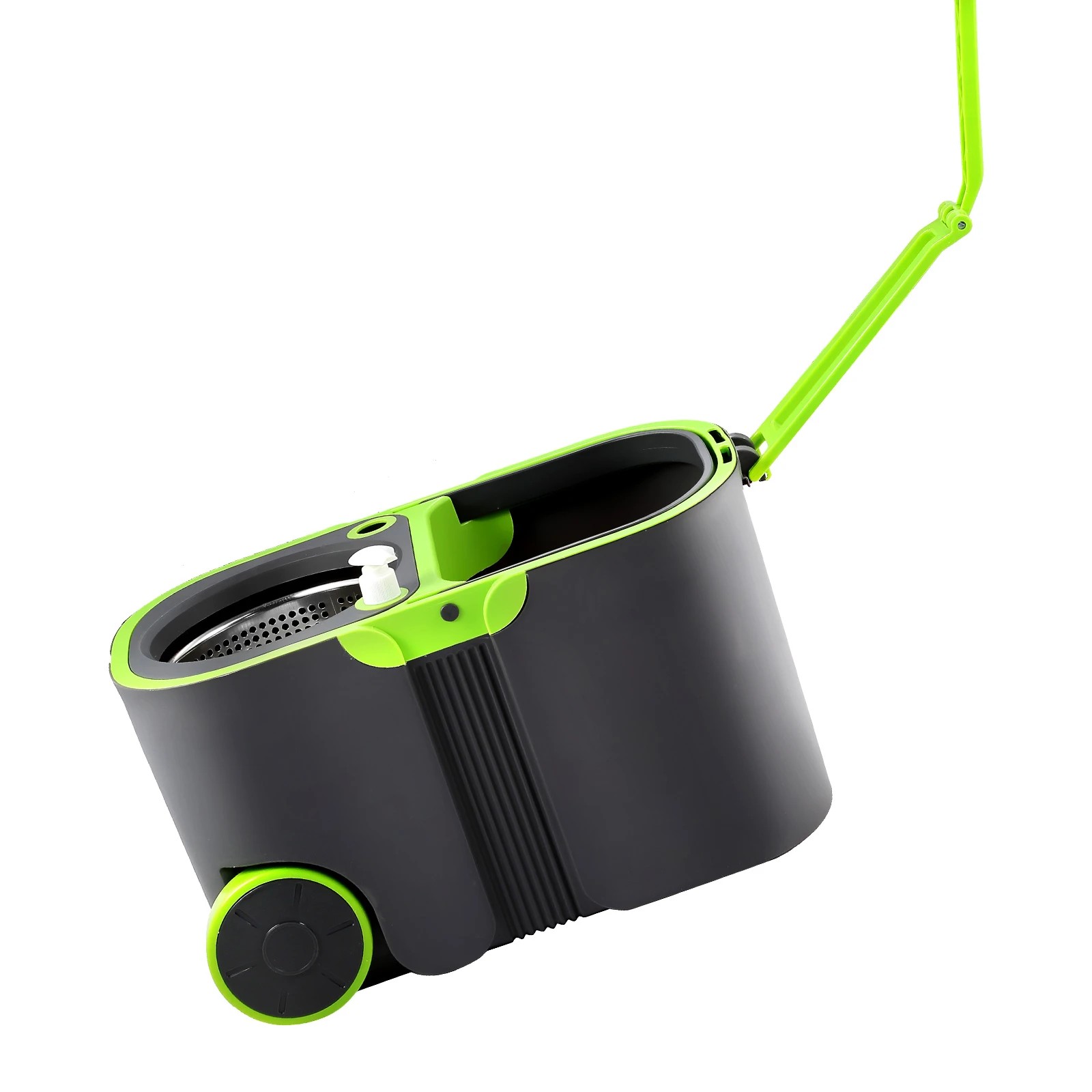 3 Dr FUSSY 360 Degree Spin Floor Mop Bucket System with 4 Extra Microfiber Heads, 3 of 8