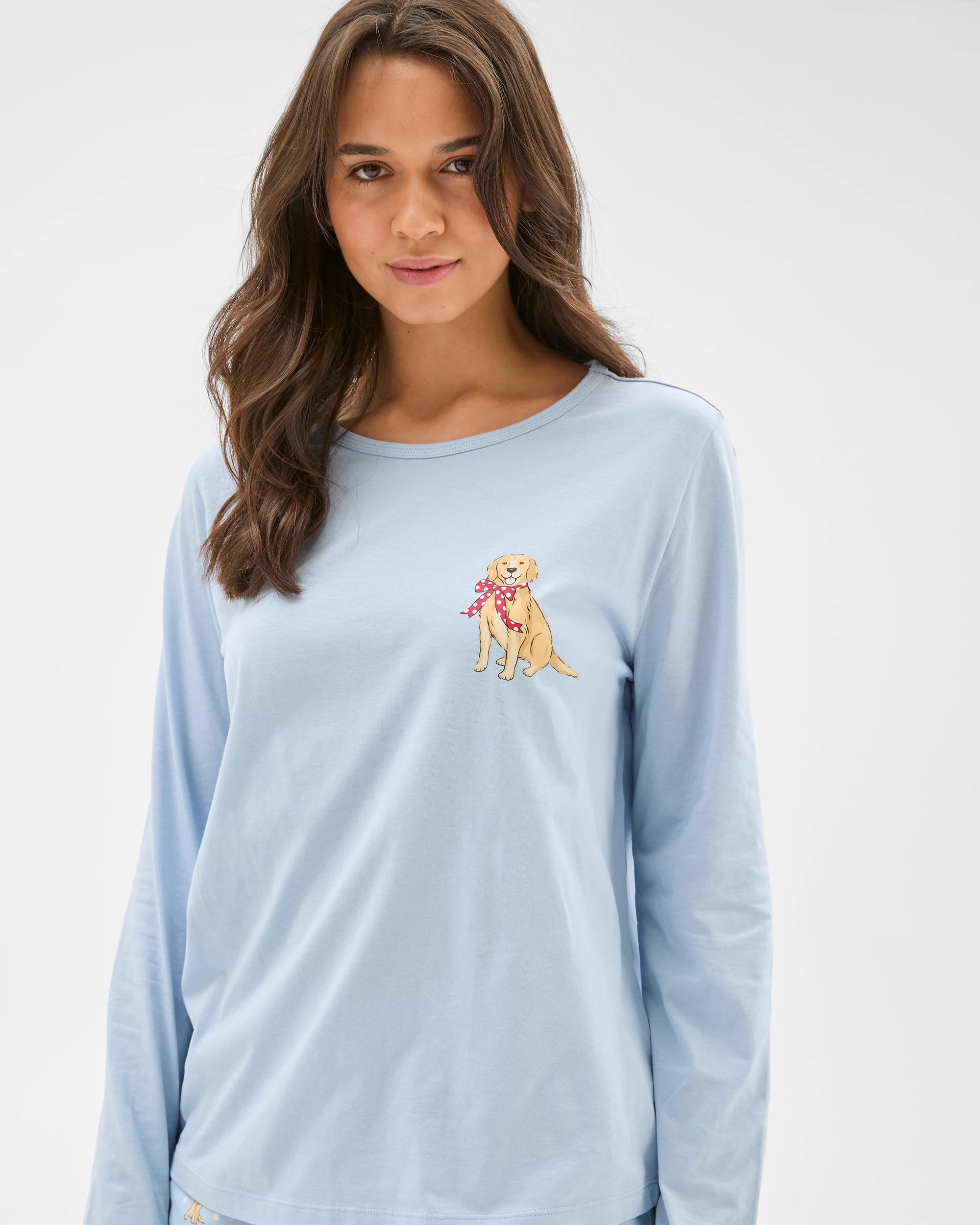 1 Target Woman Australian Cotton Long Sleeve Slogan Sleep T-Shirt GOLDEN RETRIEVER, 1 of 5
