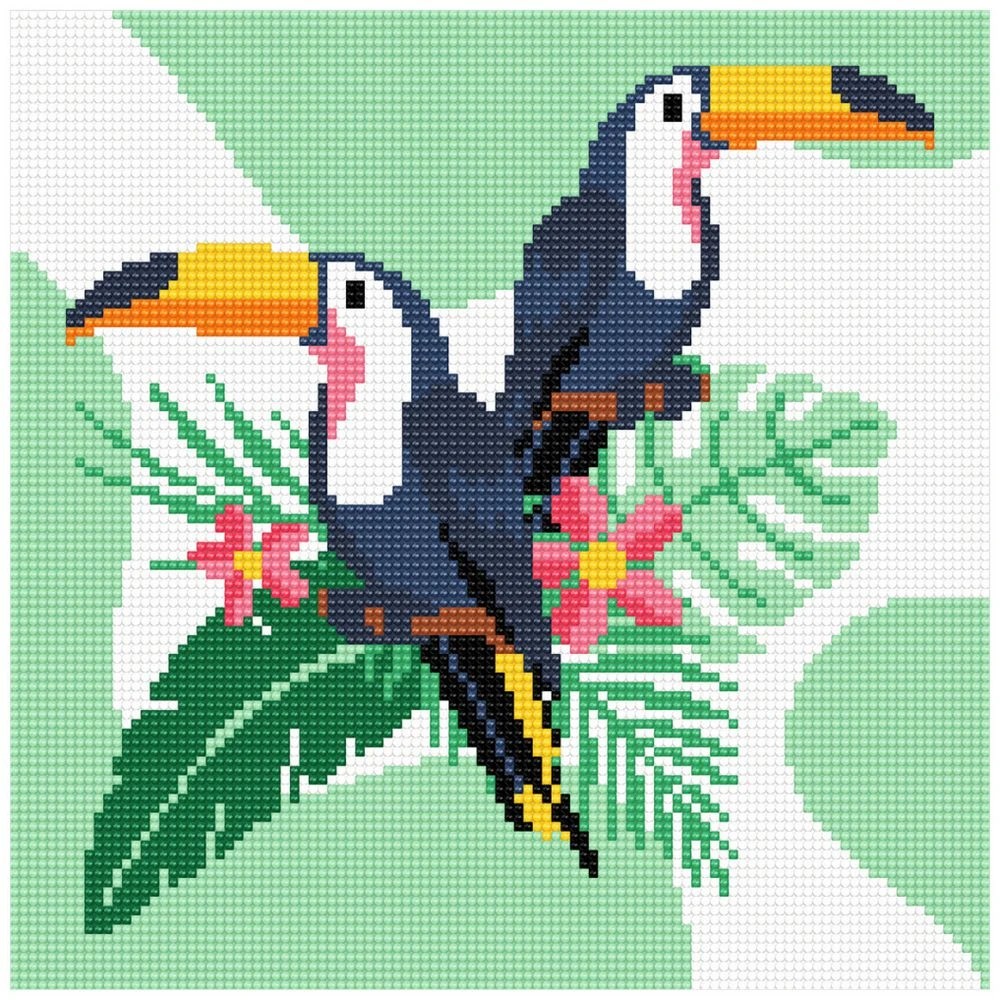 2 Craftsmart Crystal Canvas 28x28 Toucan, 2 of 2
