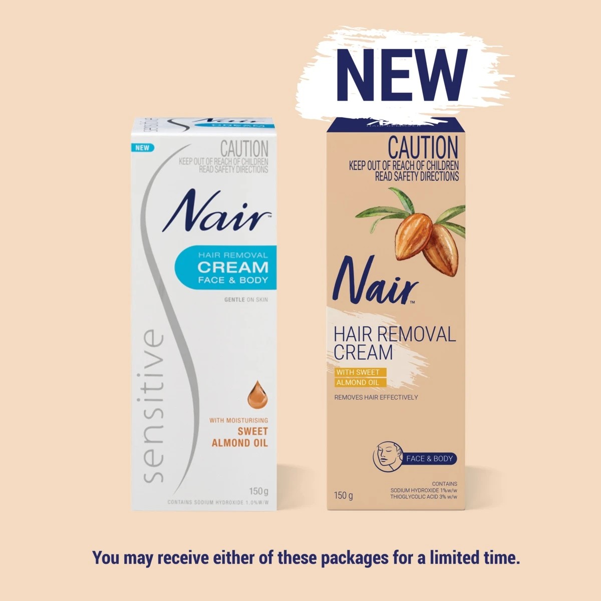 2 Nair Hair Removal Face & Body Cream, 2 of 8
