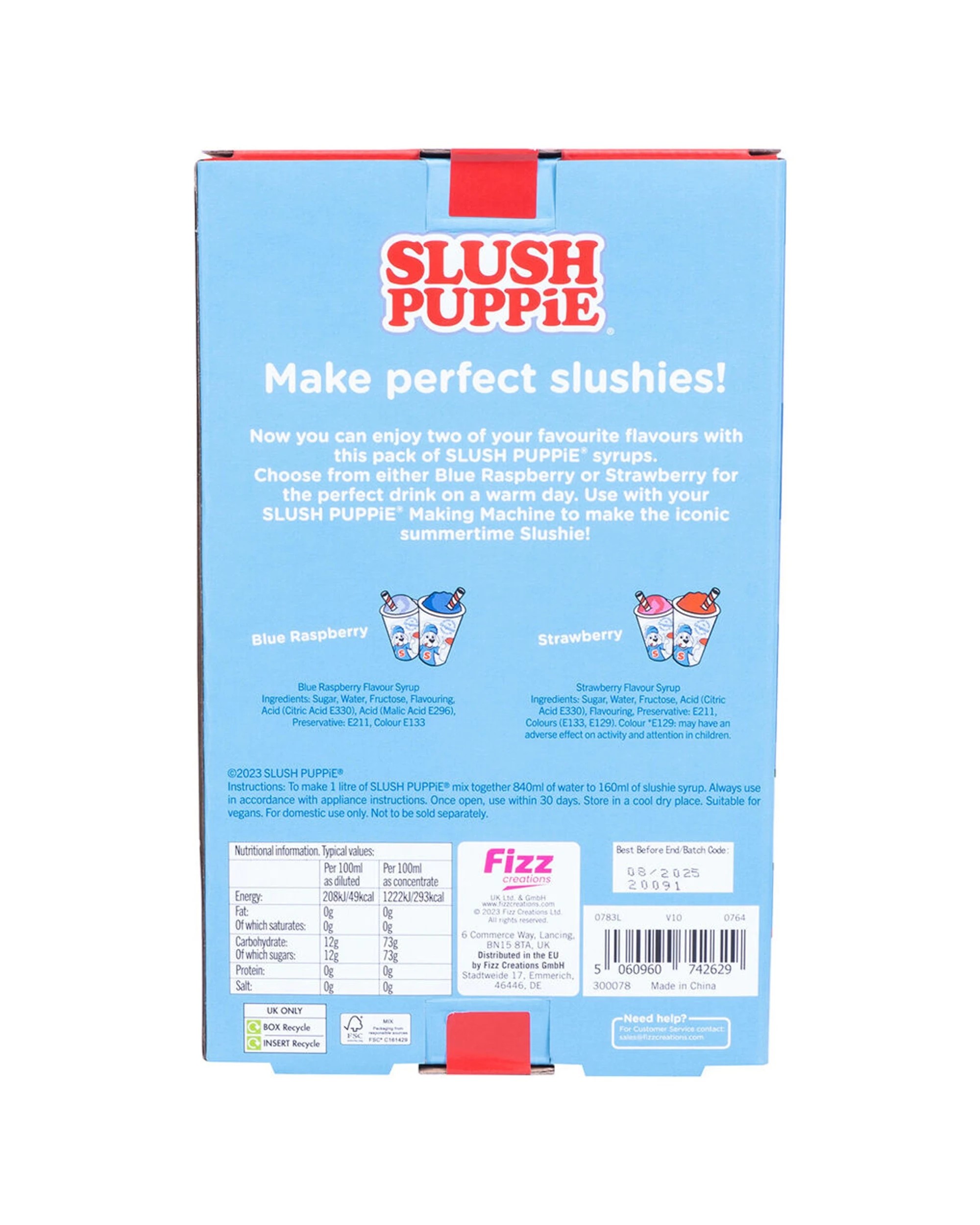 2 Fizz Creations Slush Puppie Syrup Set 2 Pack 500ml Bottles For Machines - Multi, 2 of 4