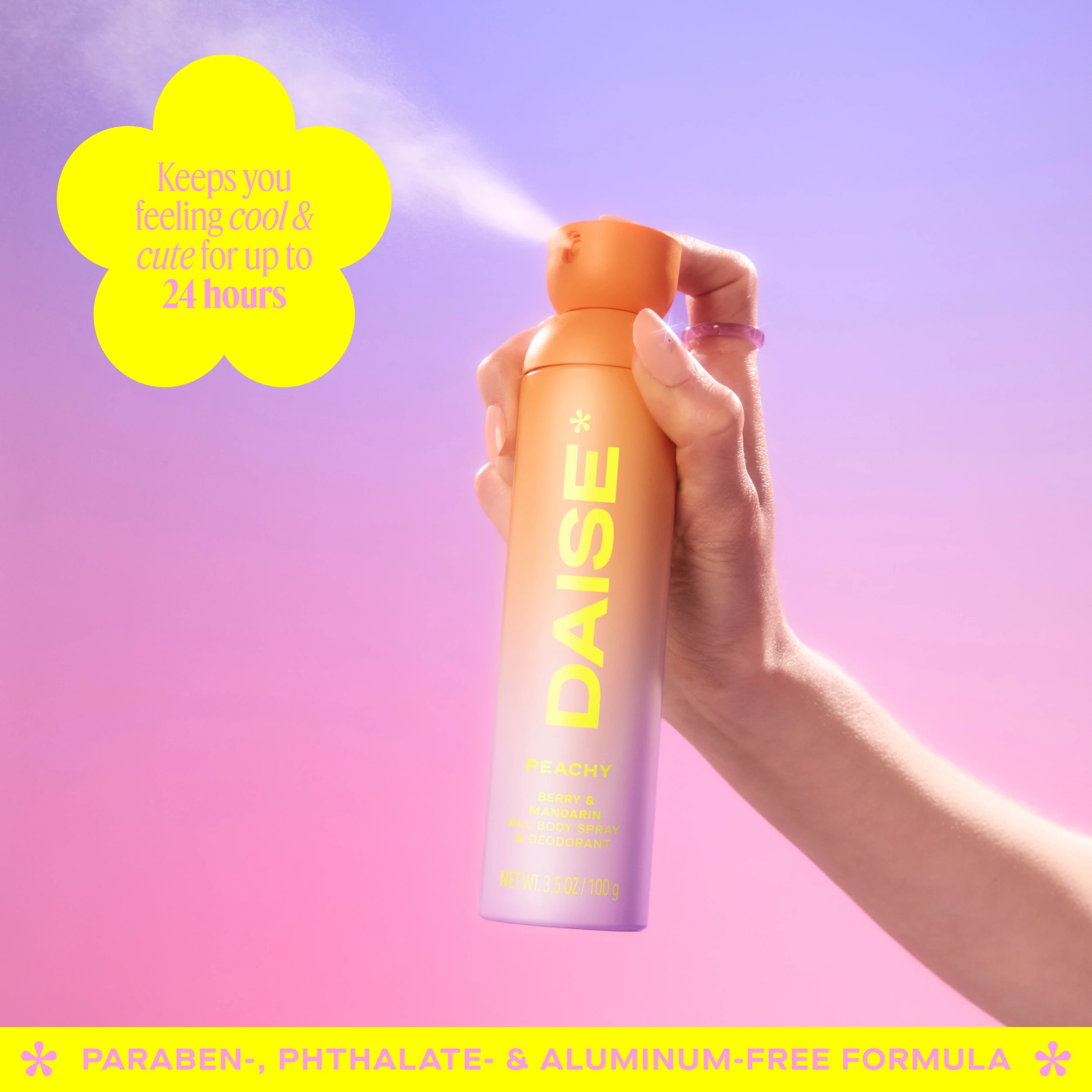 4 DAISE Peachy All Body Spray and Deodorant 120ml - Berry and Mandarin Scent, 4 of 10