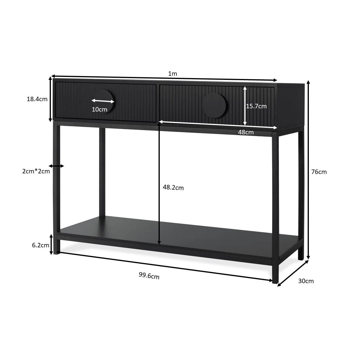 9 Stevie Hall Table - Black, 9 of 10