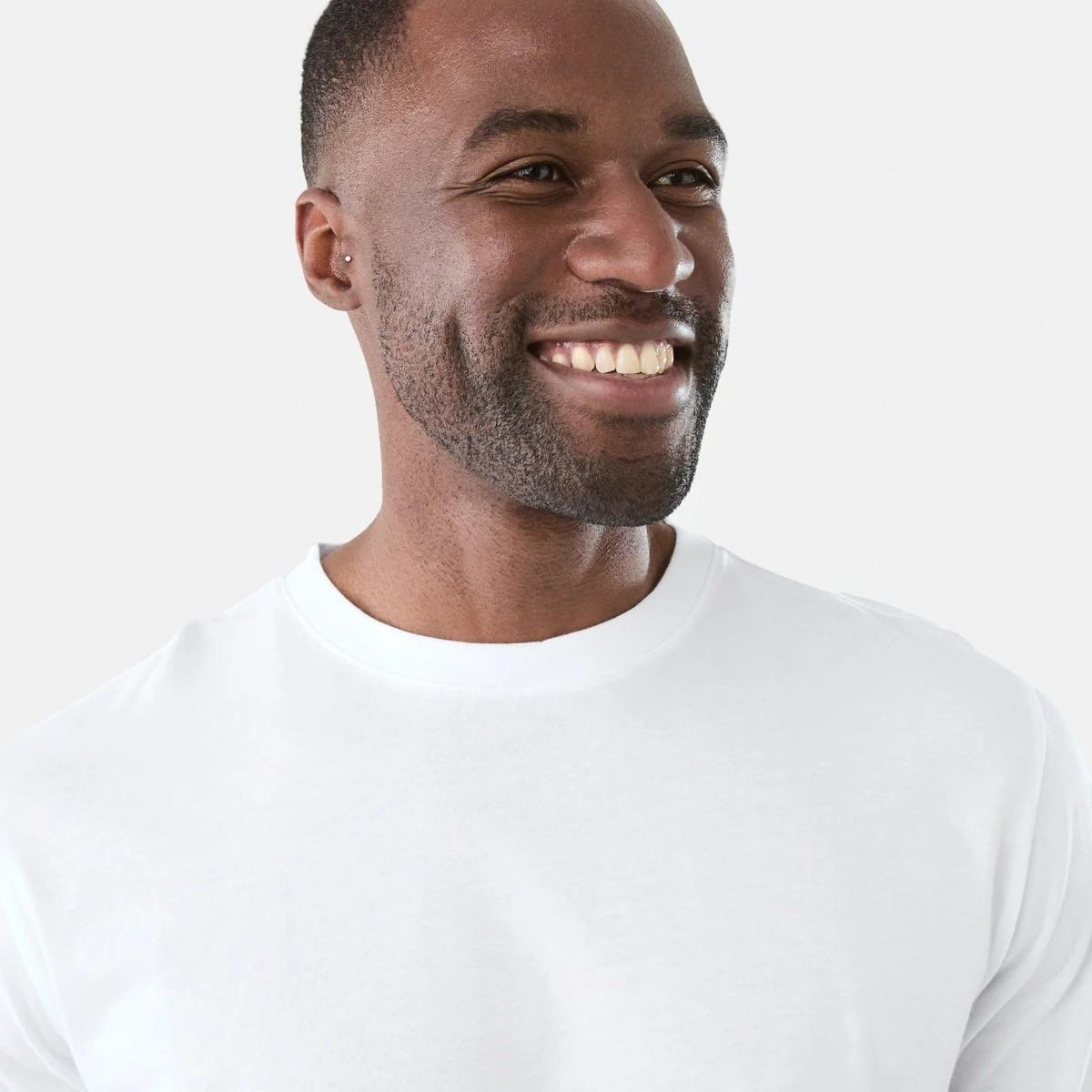 5 Australian Grown Cotton Crew Neck T-shirt WHITE, 5 of 10