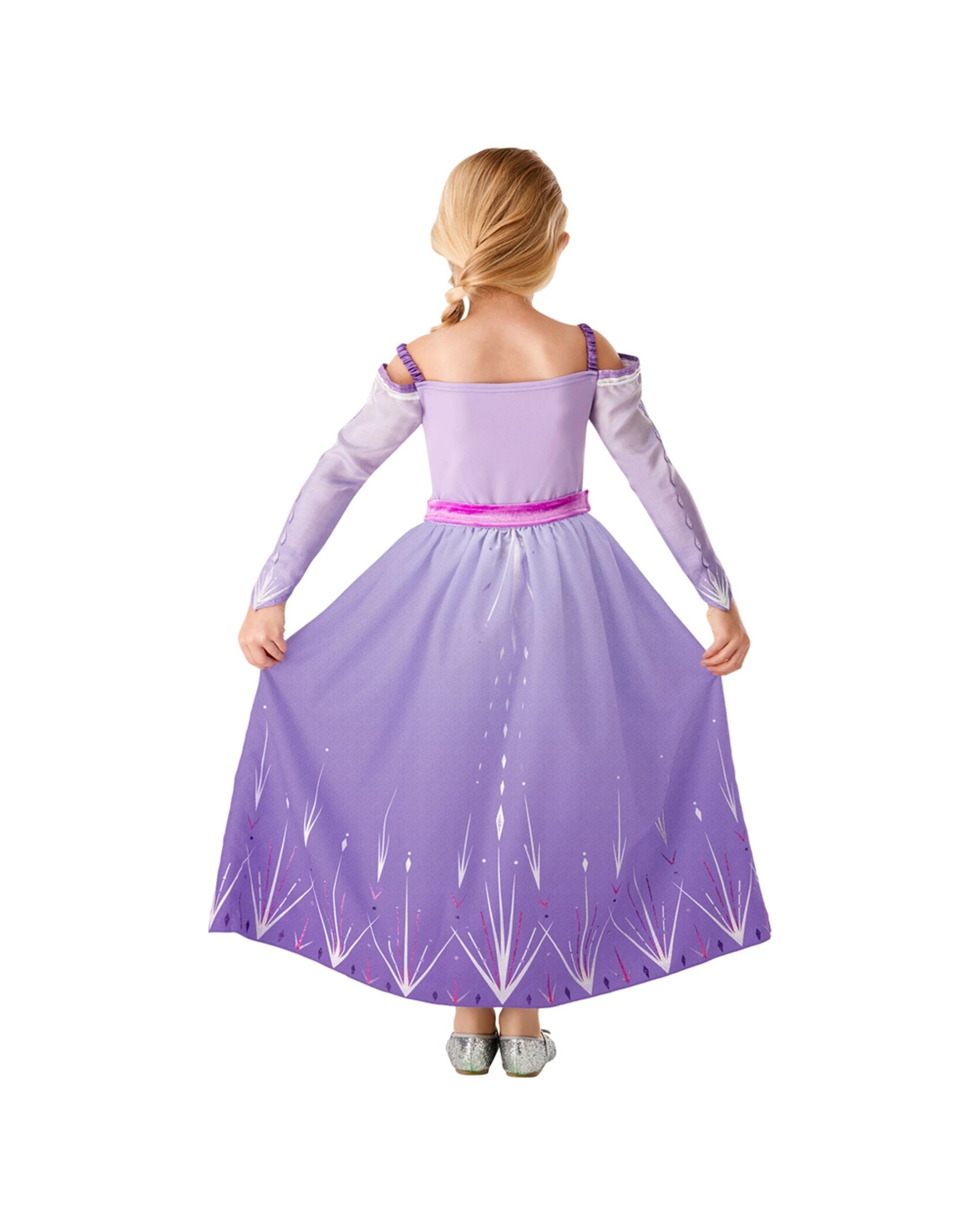 3 Disney Elsa Frozen 2 Prologue Costume Kids Dress Up Party Halloween Size 3-5 Years - Purple, 3 of 4