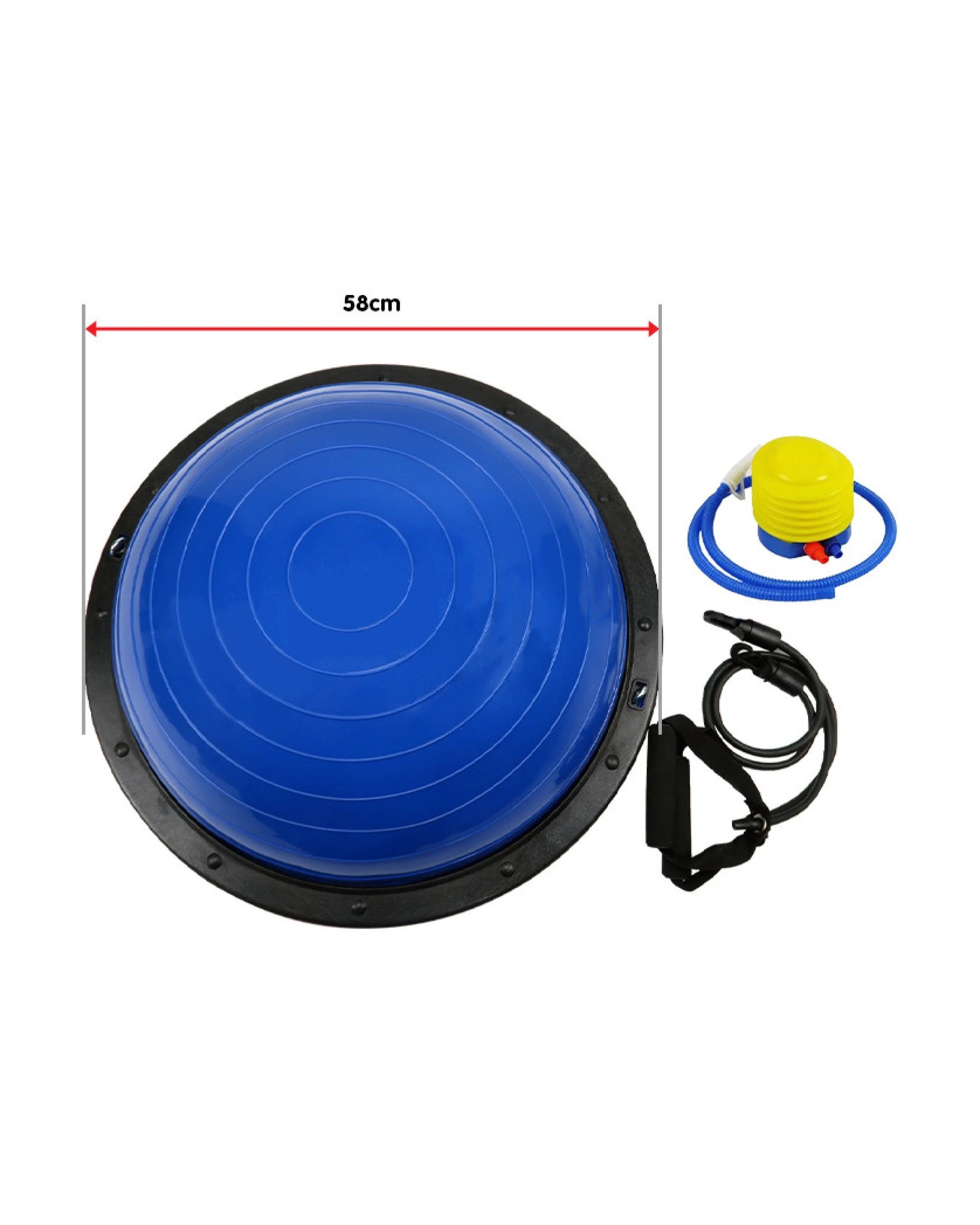 4 Powertrain Fitness Yoga Ball Home Gym Workout Balance Trainer Pump Blue, 4 of 9