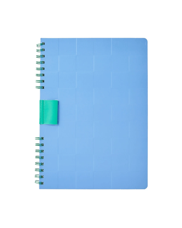 A4 Spiral Notebook 160 Pages Split Deboss Blue