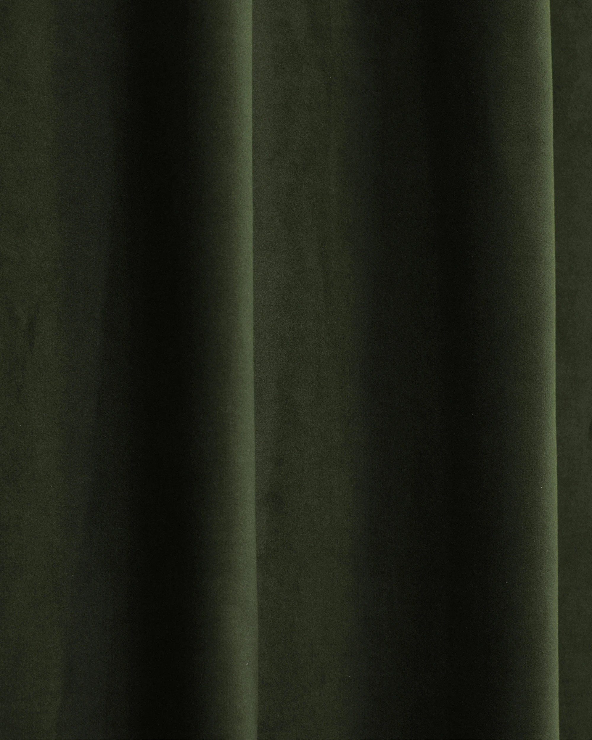 5 Cadence & Co. Byron Matte Velvet 100% Blockout Concealed Tab Top Curtains Twin Pack 135x223cm - Olive, 5 of 7