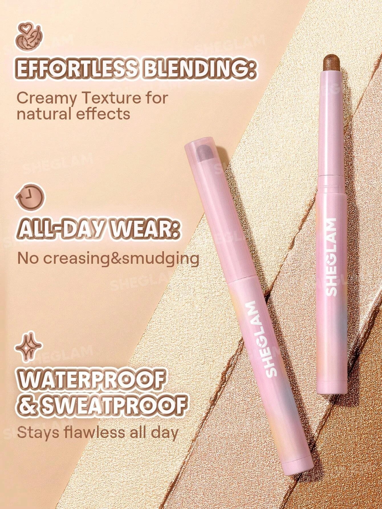 3 SHEGLAM Creamsicle Eyeshadow Stick - Flirty, 3 of 5