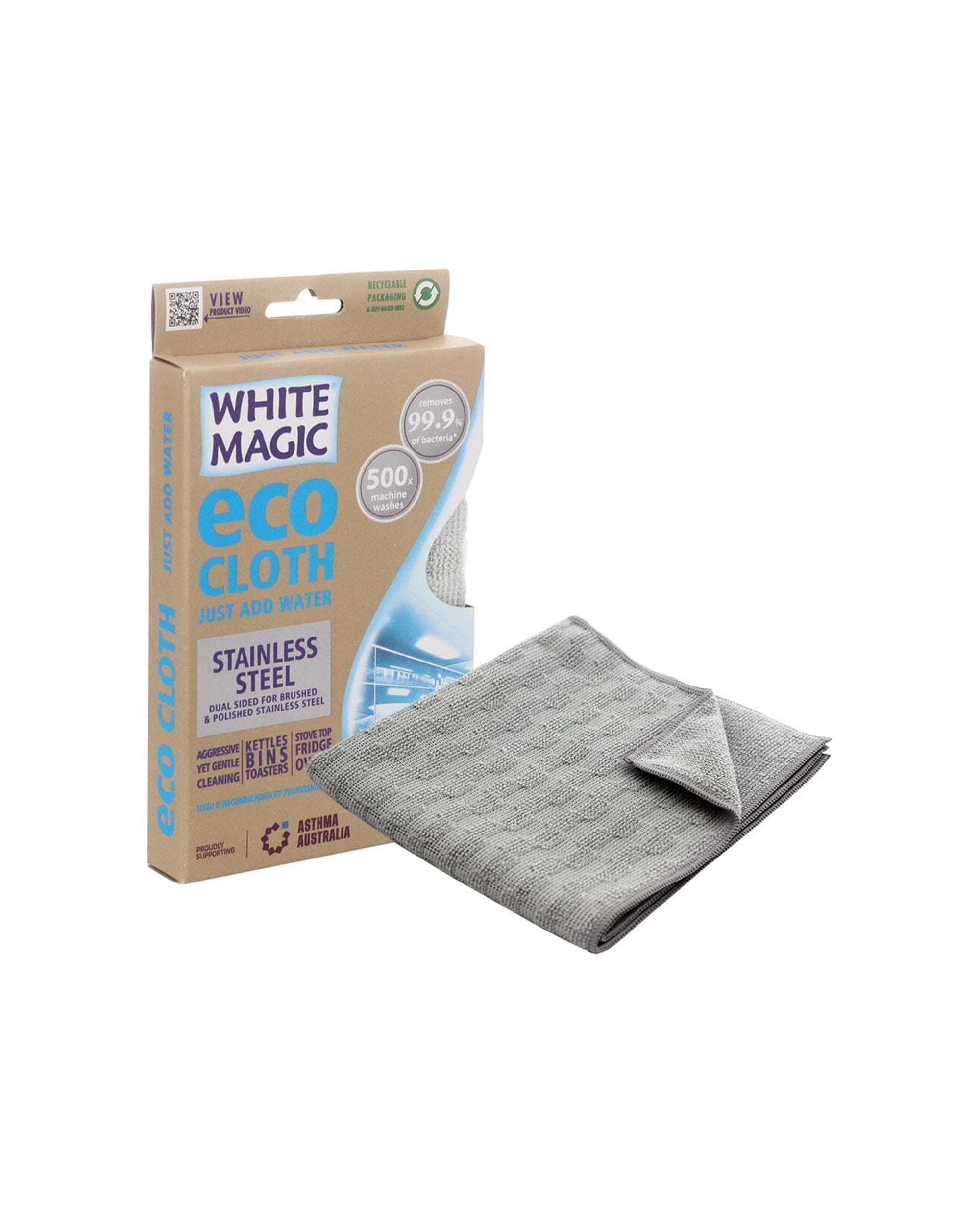 2 White Magic Eco Cloth Dual-sided Stainless Steel Cleaner Polisher 32x32cm - Grey, 2 of 4