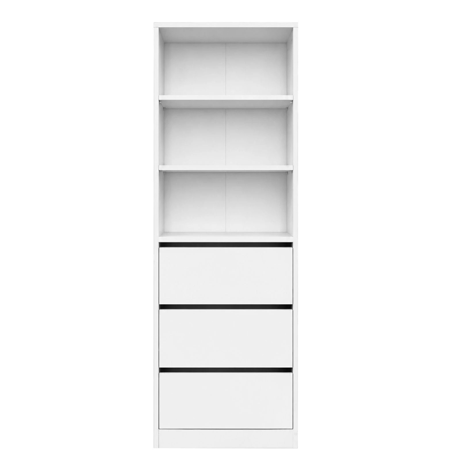 3 Ausway Slim Tall Storage Cabinet with 3 Drawers & Adjustable Shelves, 3 of 6