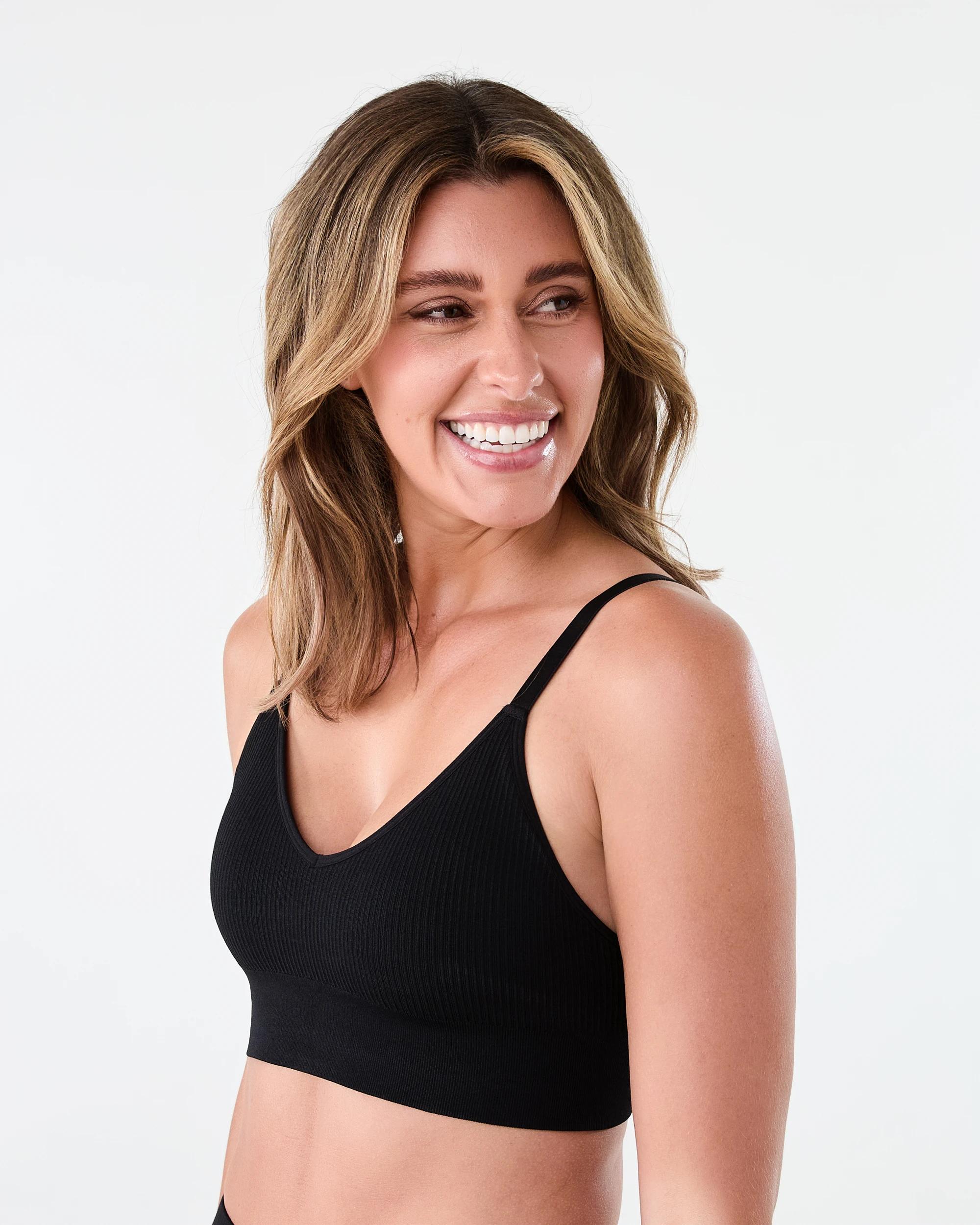 2 Sports Medium Support Seamfree Crop Top BLACK, 2 of 7