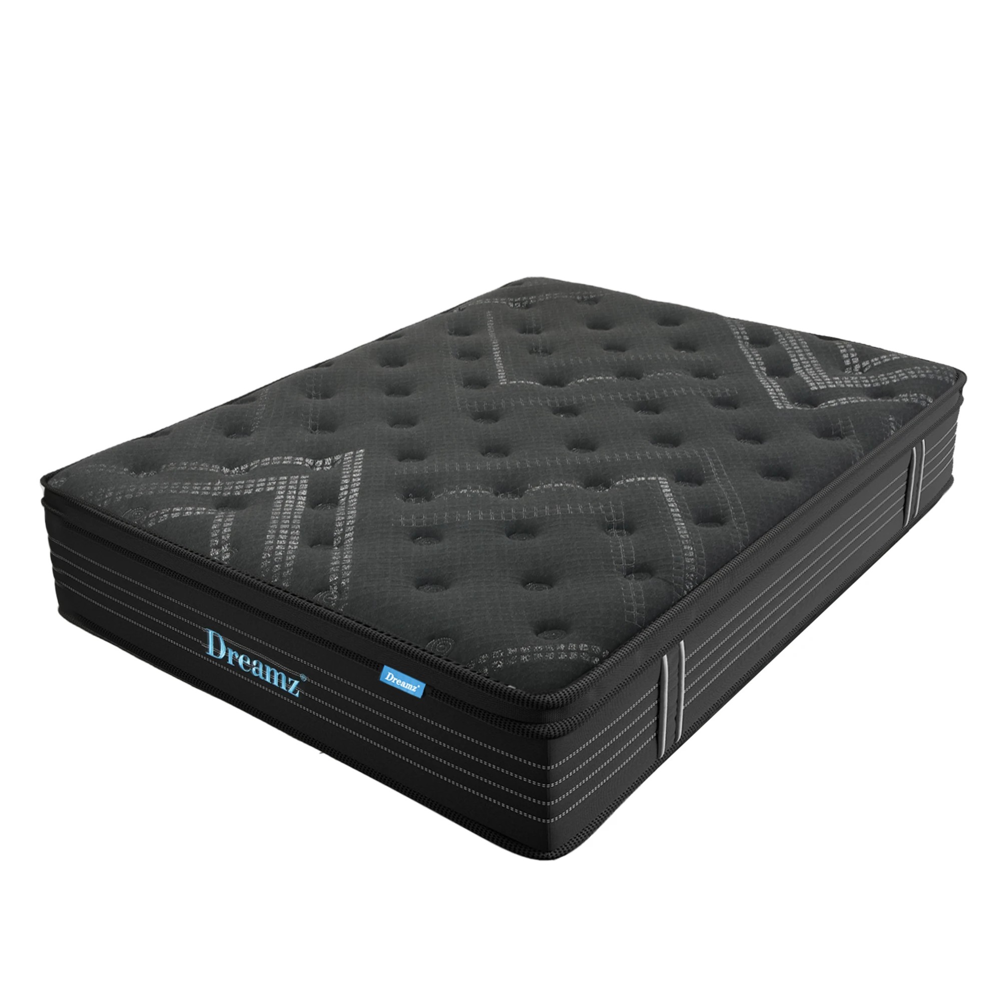 1 Dreamz Spring Mattress Bed Pocket Egg Crate Foam Medium Firm King Size 34cm - King Bed, 1 of 8