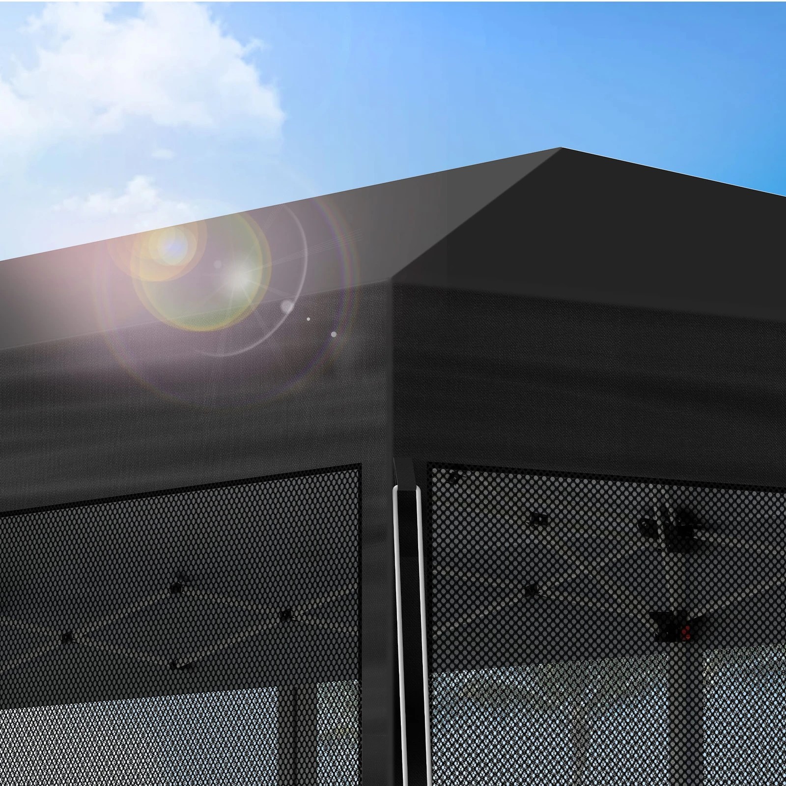 5 Alfordson Pop Up Marquee Outdoor Tent Mesh Wall 3x6m Gazebo - Black, 5 of 10