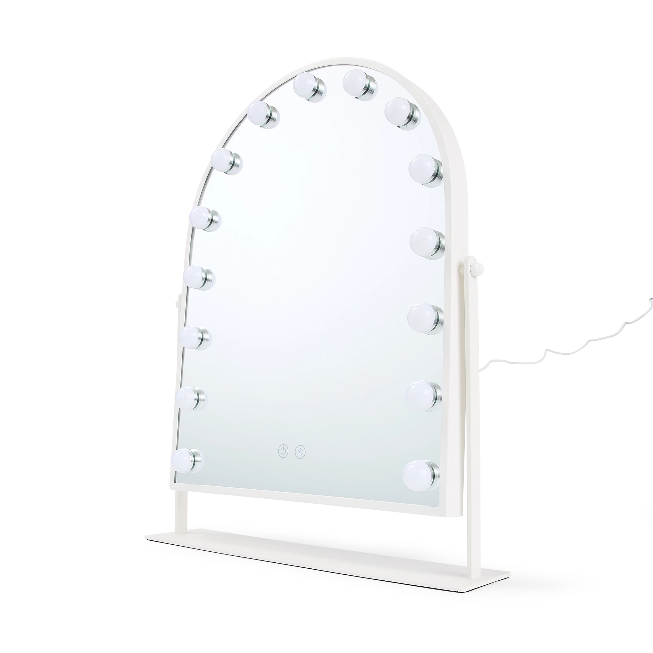 3 Bluetooth Arch LED Mirror - White, 3 of 10