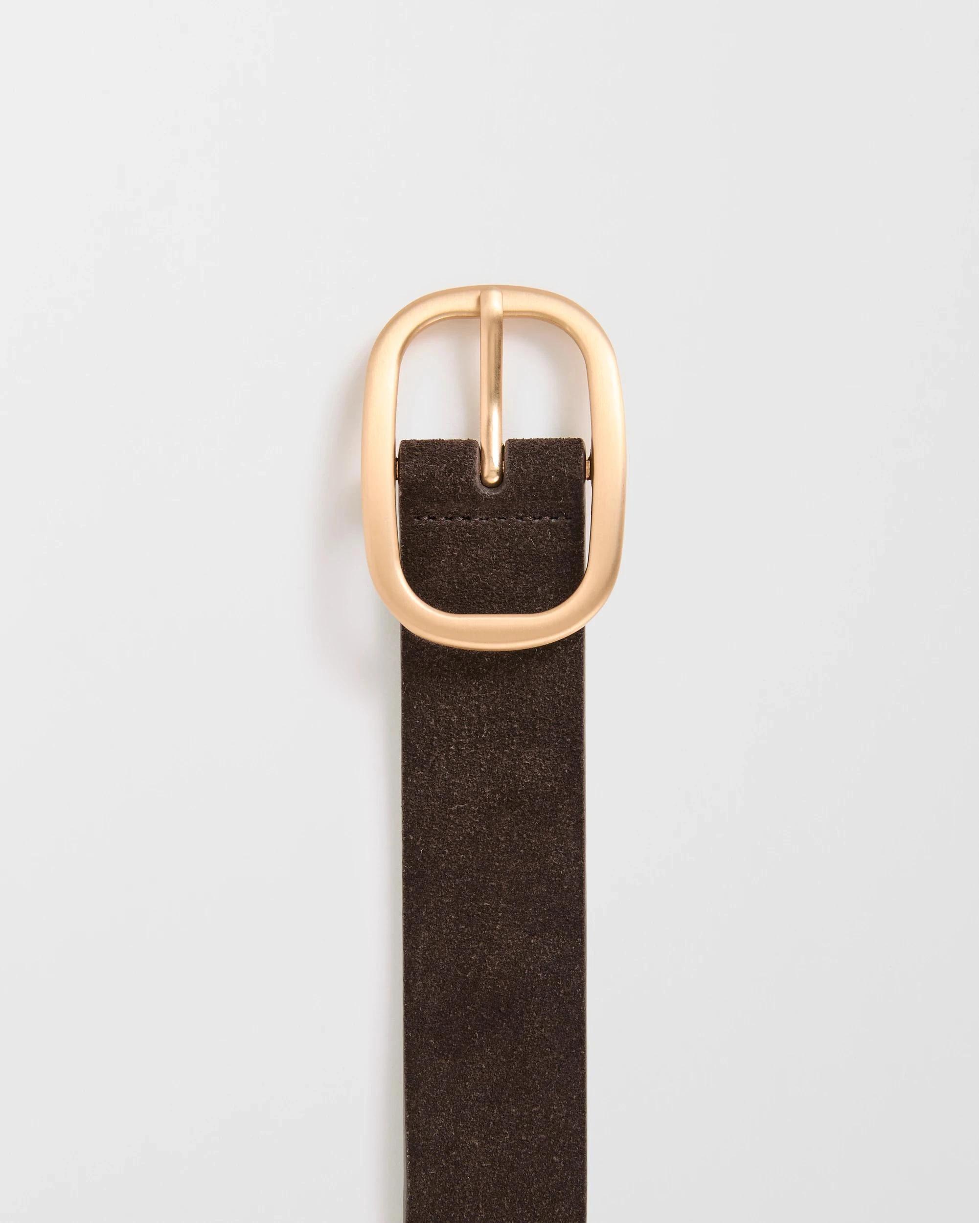 3 Target Woman Genuine Suede Leather Jean Belt CHOCOLATE, 3 of 3