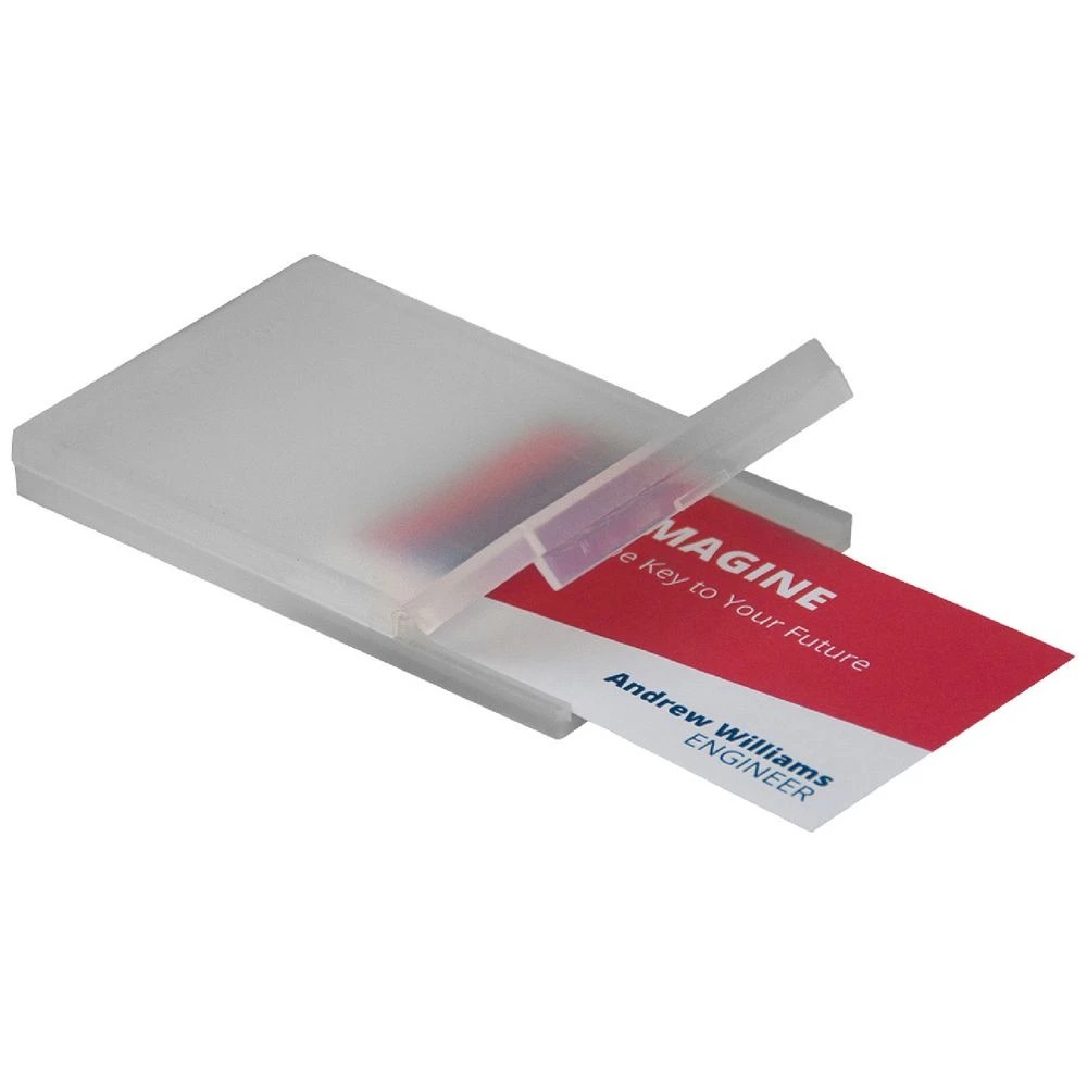1 Deflecto Slimline Business Card Storage Box Clear, 1 of 1