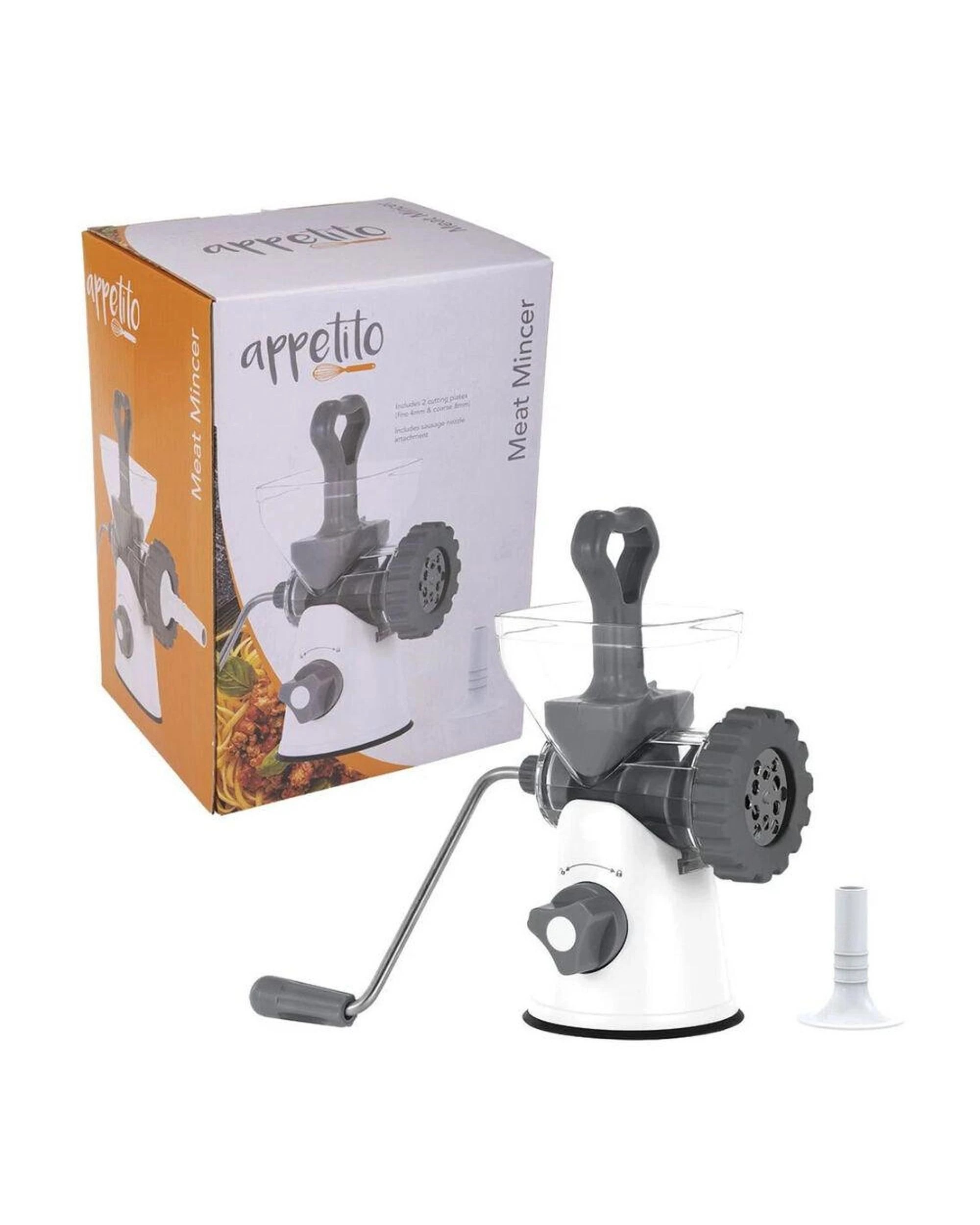 4 Appetito Manual Meat Mincer Sausage Maker Mince Filler, 4 of 5