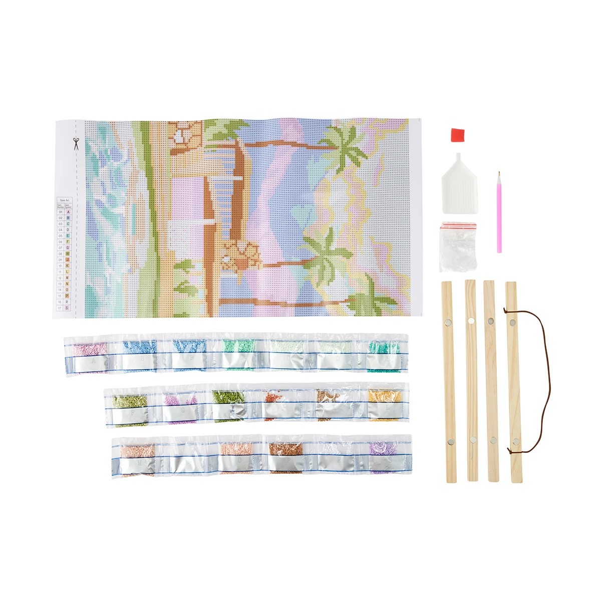 3 Sparkle Gem Art Wall Hanging Kit - House, 3 of 10