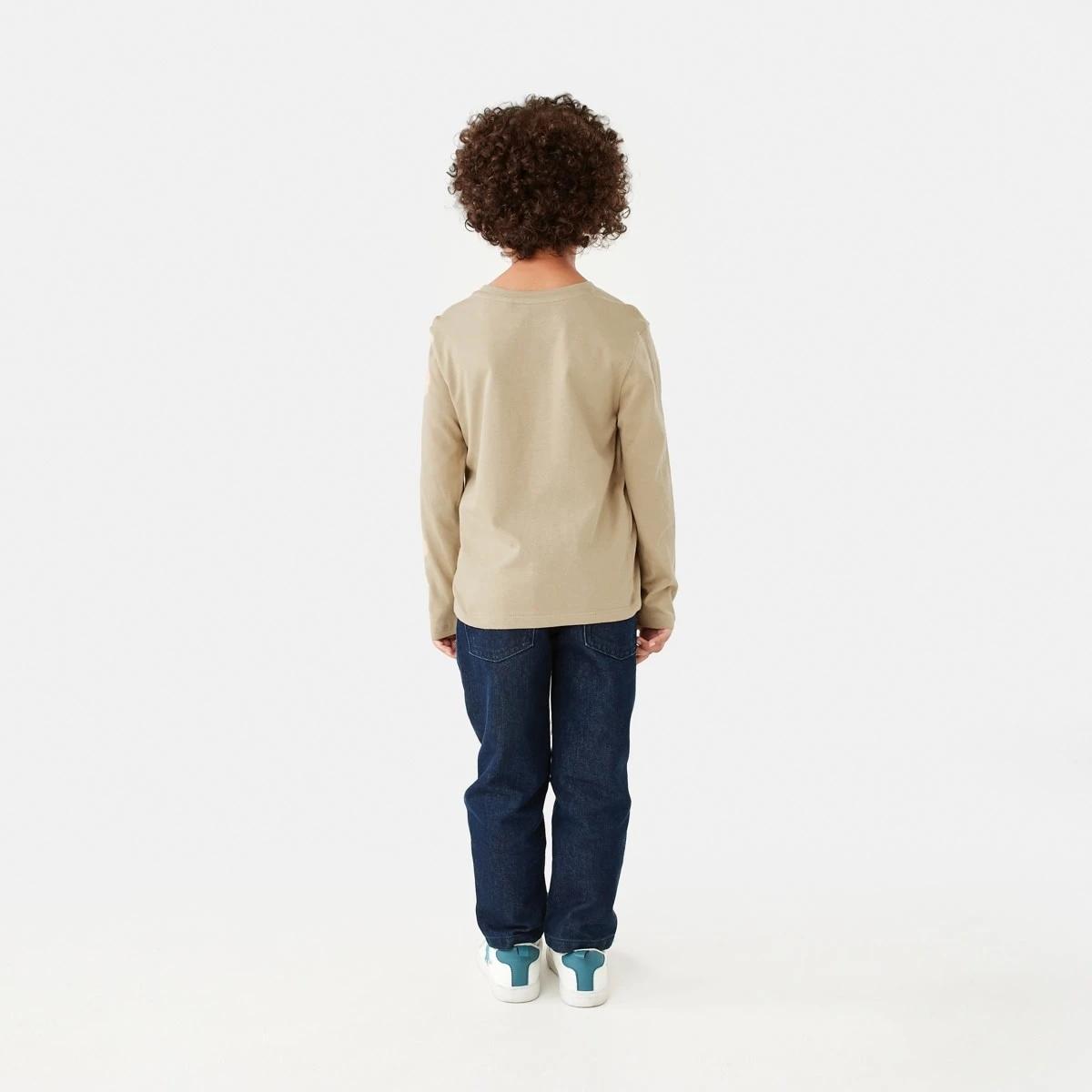6 Long Sleeve Print T-shirt Beige Bear, 6 of 8