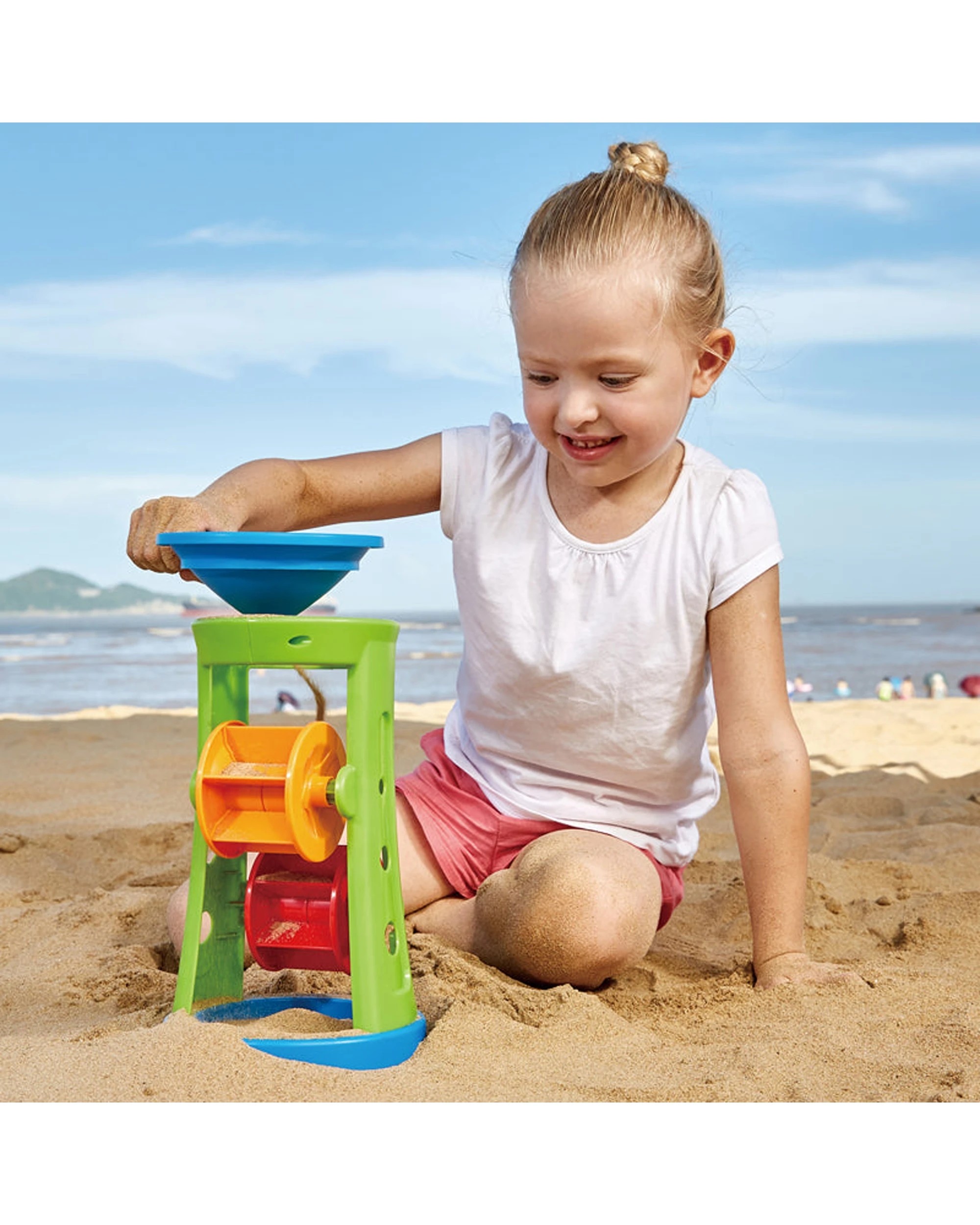 3 Hape Double Sand & Water Wheel Kids/Toddler Interactive Outdoor Toy - Multi, 3 of 3