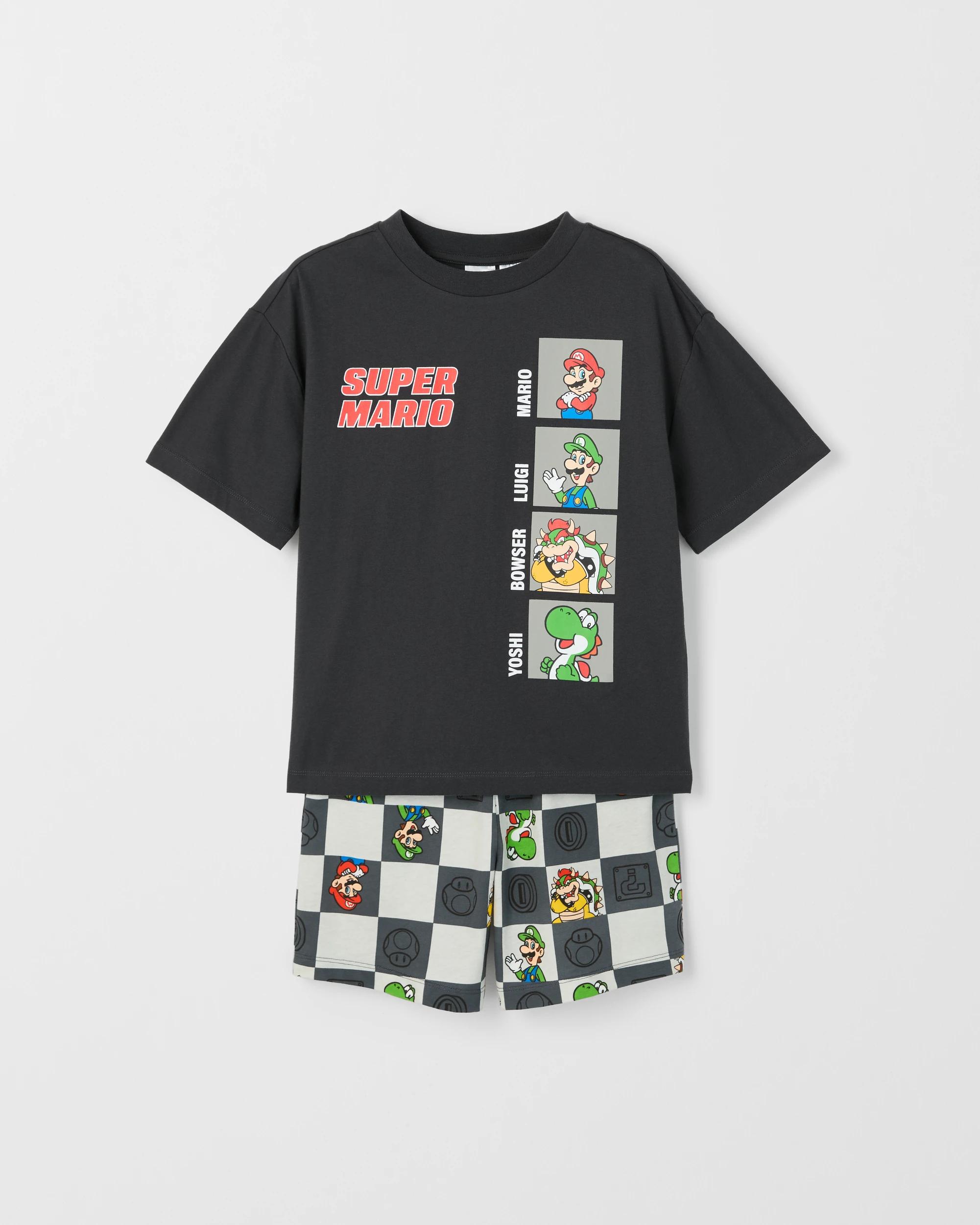 5 Super Mario Australian Cotton Older Boys Oversized Knit Pyjama Set MARIO, 5 of 7