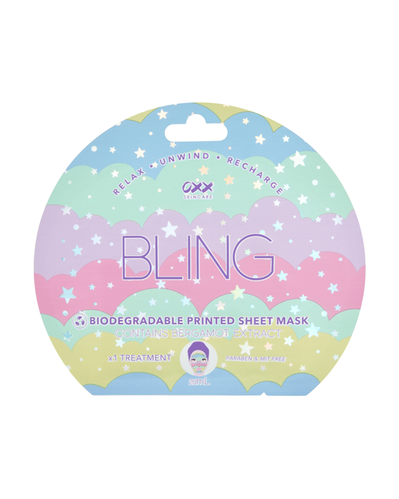 OXX Skincare Bling Printed Sheet Mask 20ml - Bergamot Extract