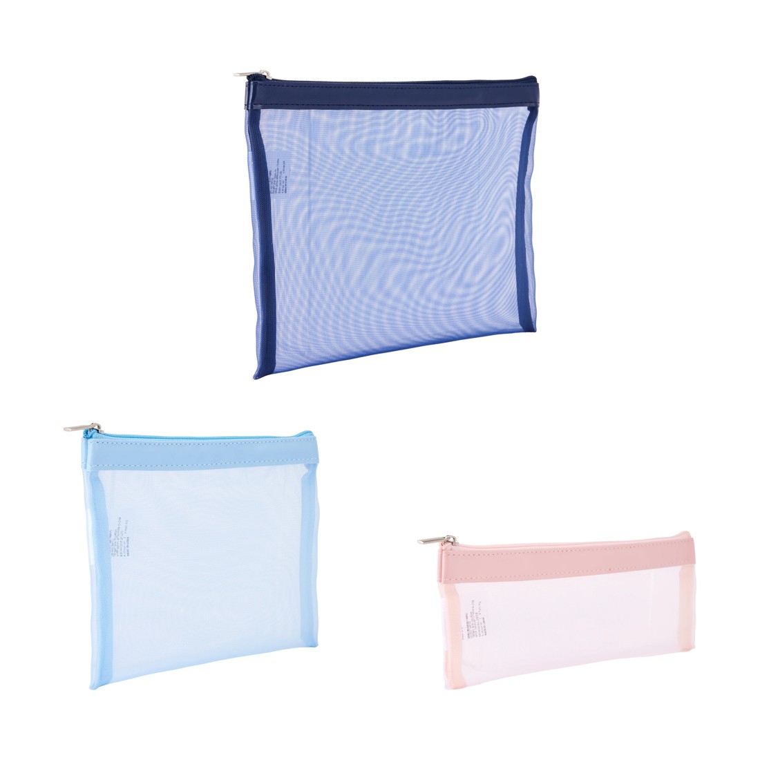 3 3 Pack Mesh Pencil Case, 3 of 6