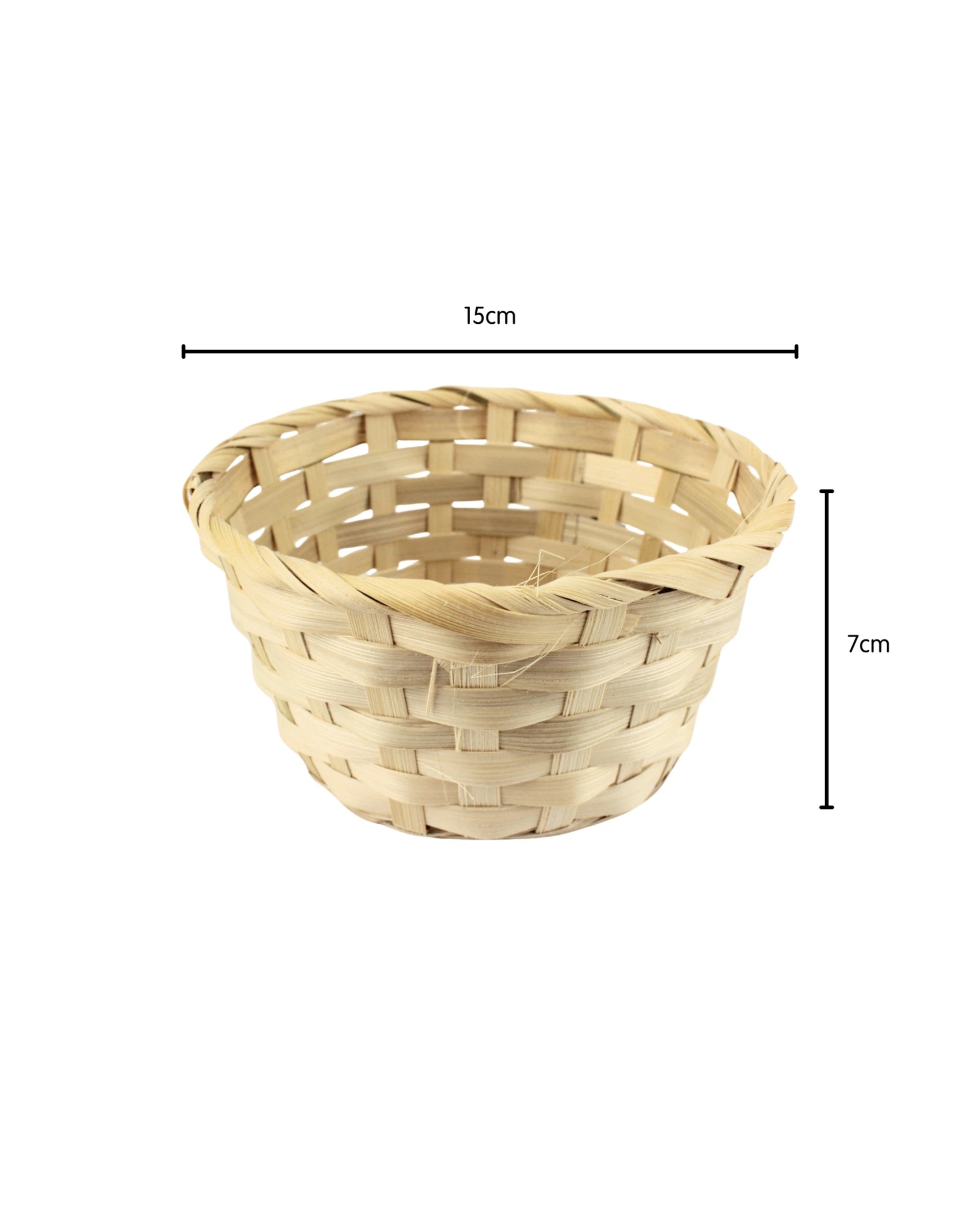 2 Party Maker Round Wicker Gift Basket 15cm - Natural, 2 of 2