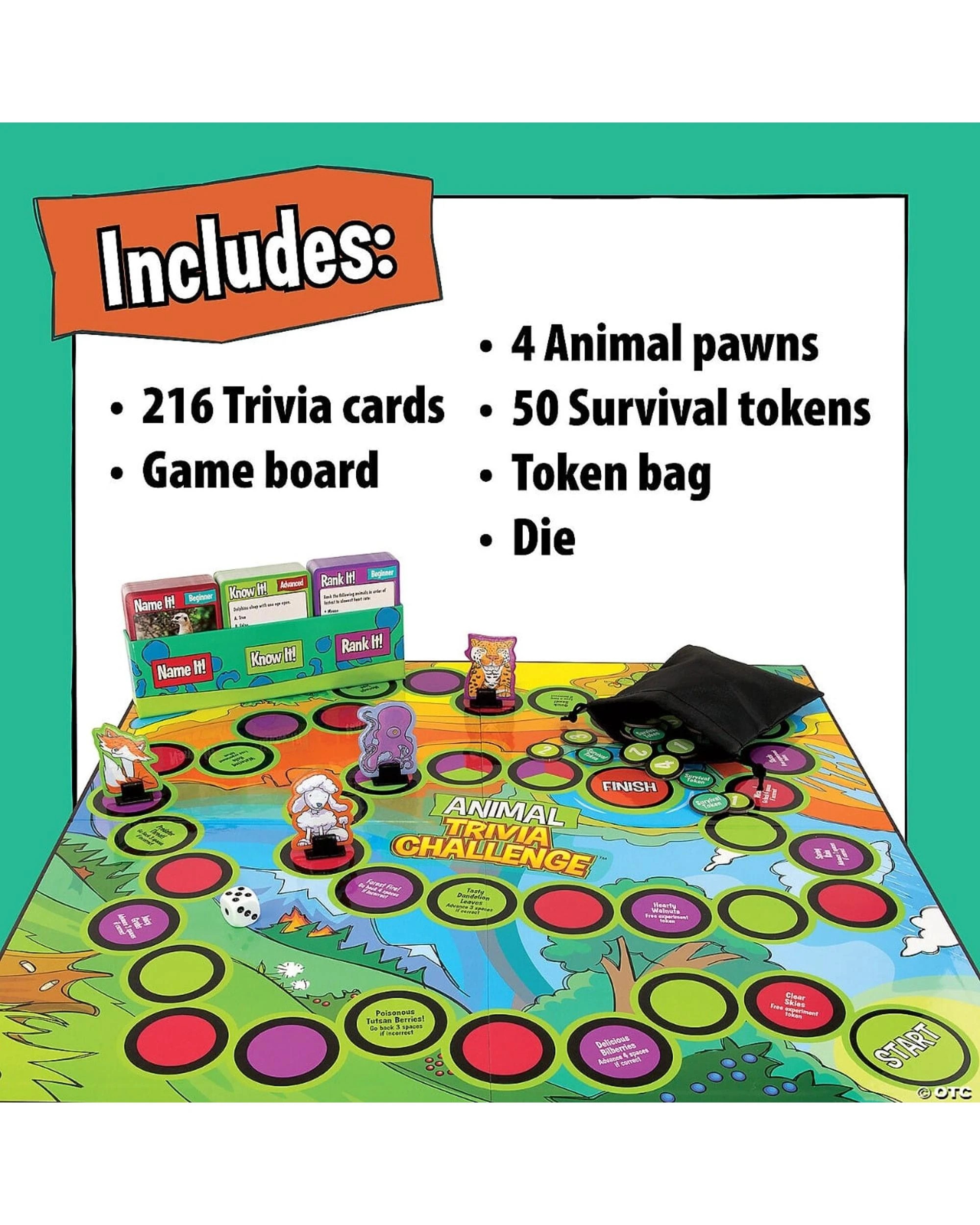 5 Animal Trivia Challenge Board Game, 5 of 5