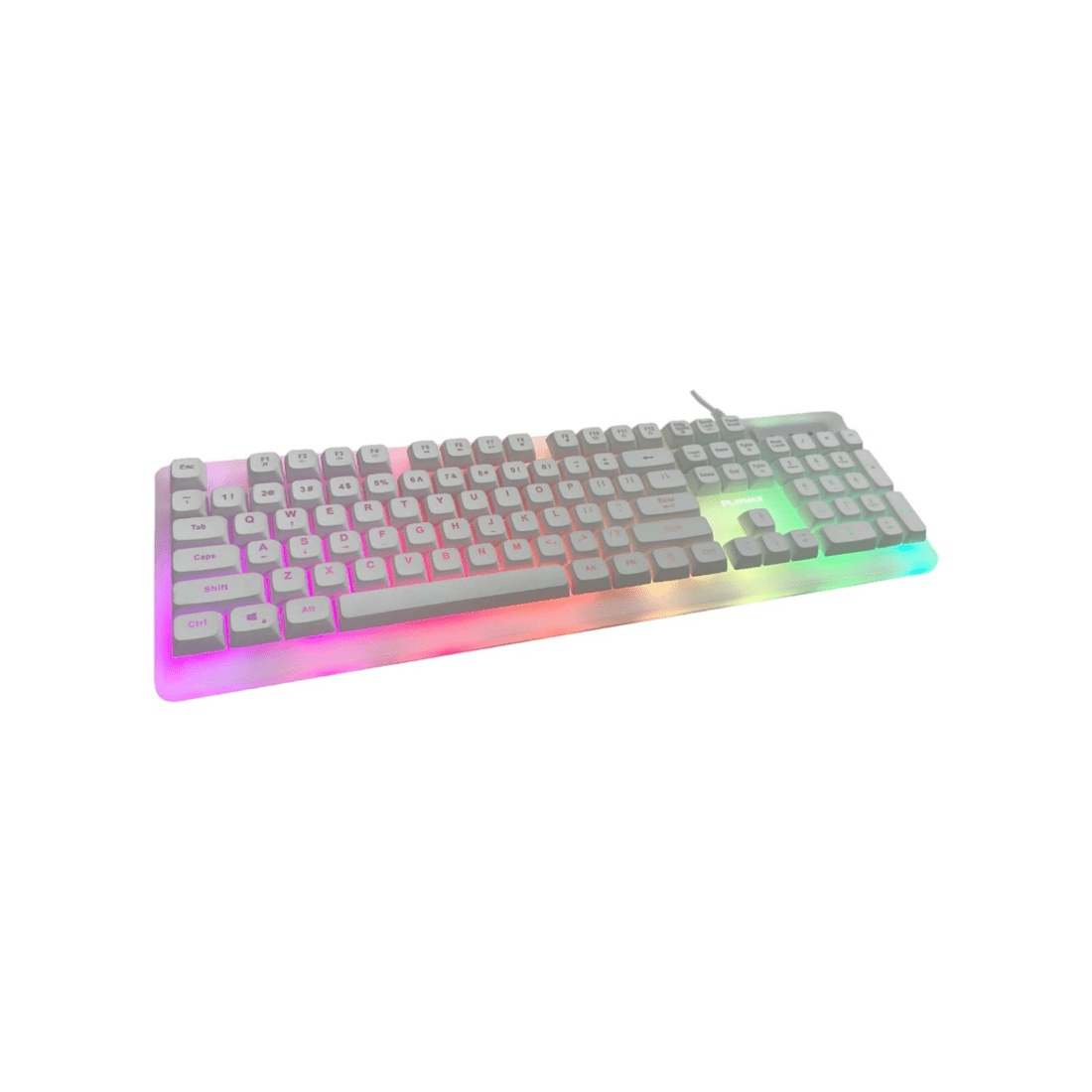 9 Playmax Aurora RGB Membrane Gaming Keyboard - White, 9 of 9