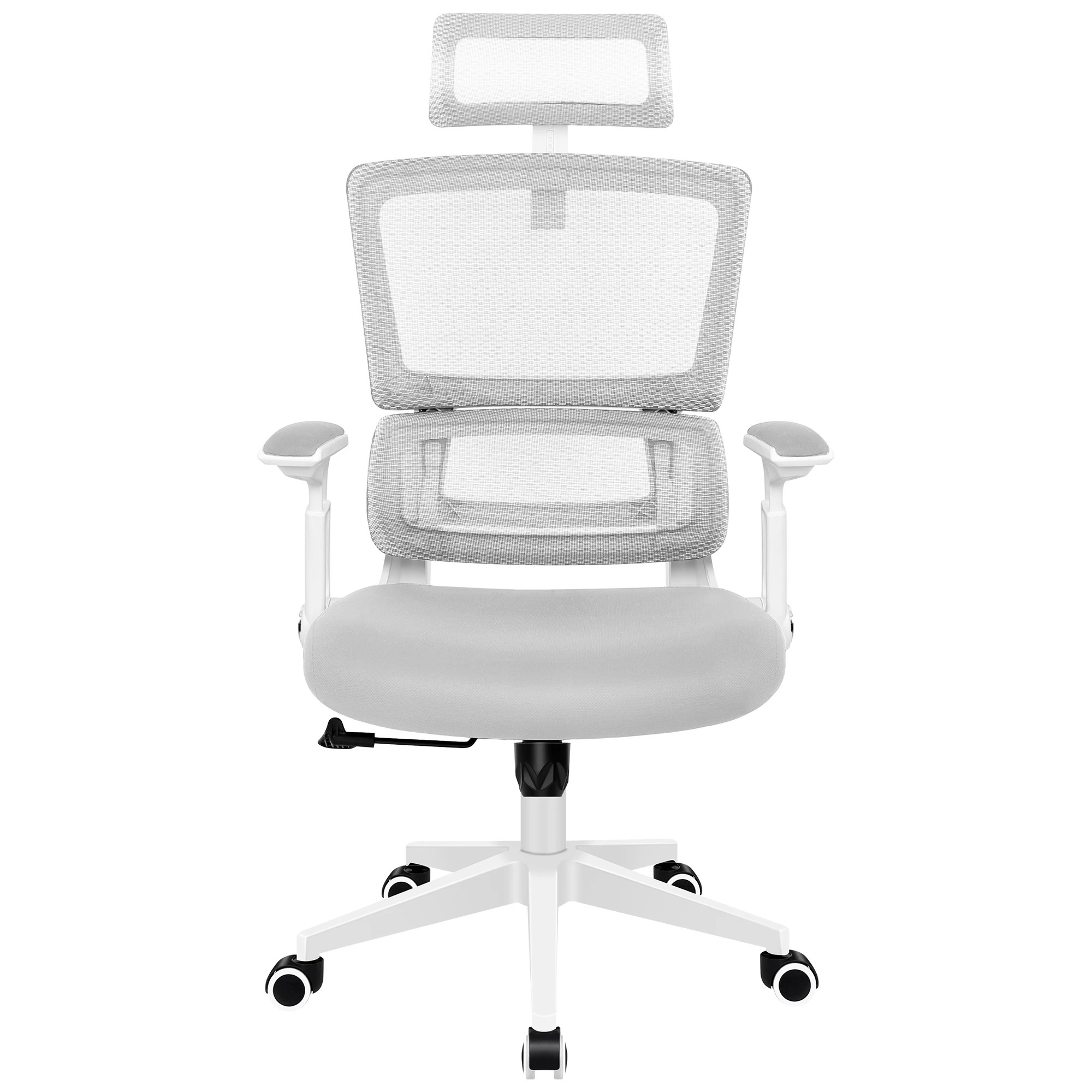 4 Alfordson Mesh Office Chair Executive Gaming Seat Racing Tilt Study Computer - White Grey, 4 of 10
