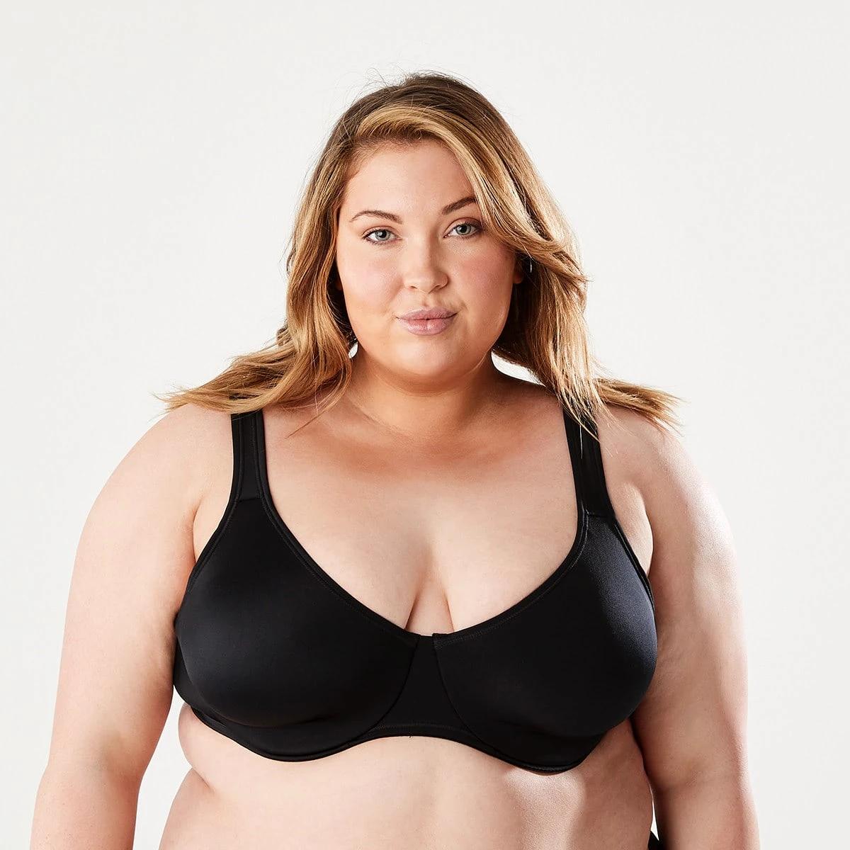 1 Full Figure Underwire Soft Cup Bra Black