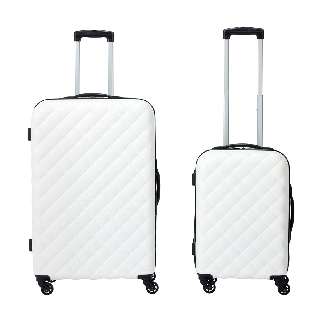 5 2 Piece Quilted Hard Case Set - White, 5 of 9