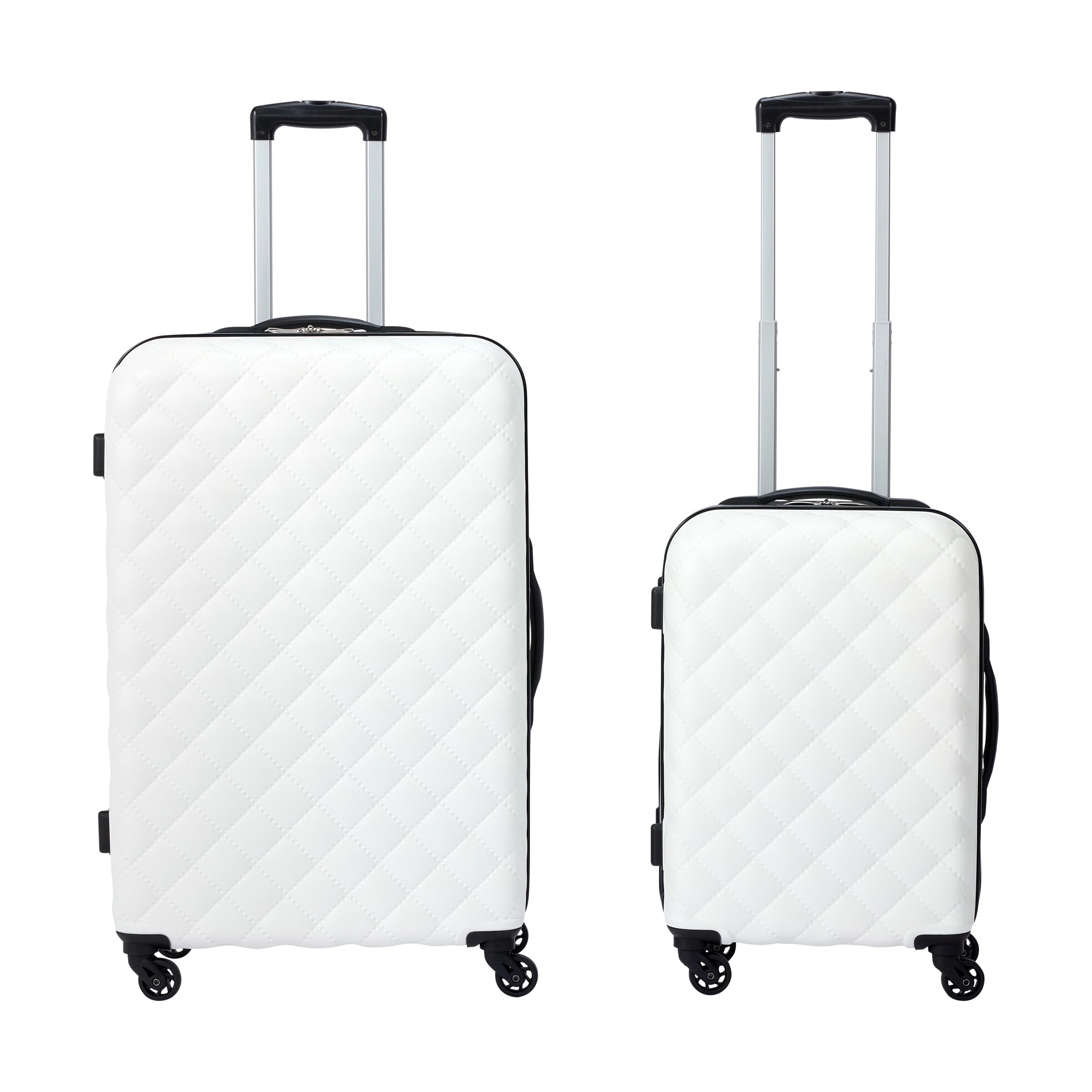 5 2 Piece Quilted Hard Case Set - White, 5 of 9