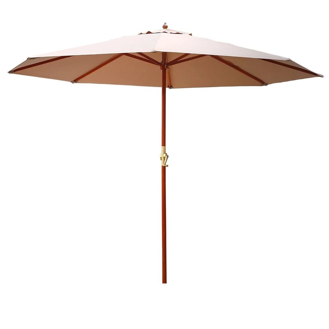 1 Instahut 3m Outdoor Umbrella Pole Umbrellas Beach Garden Sun Stand Patio - White, 1 of 5