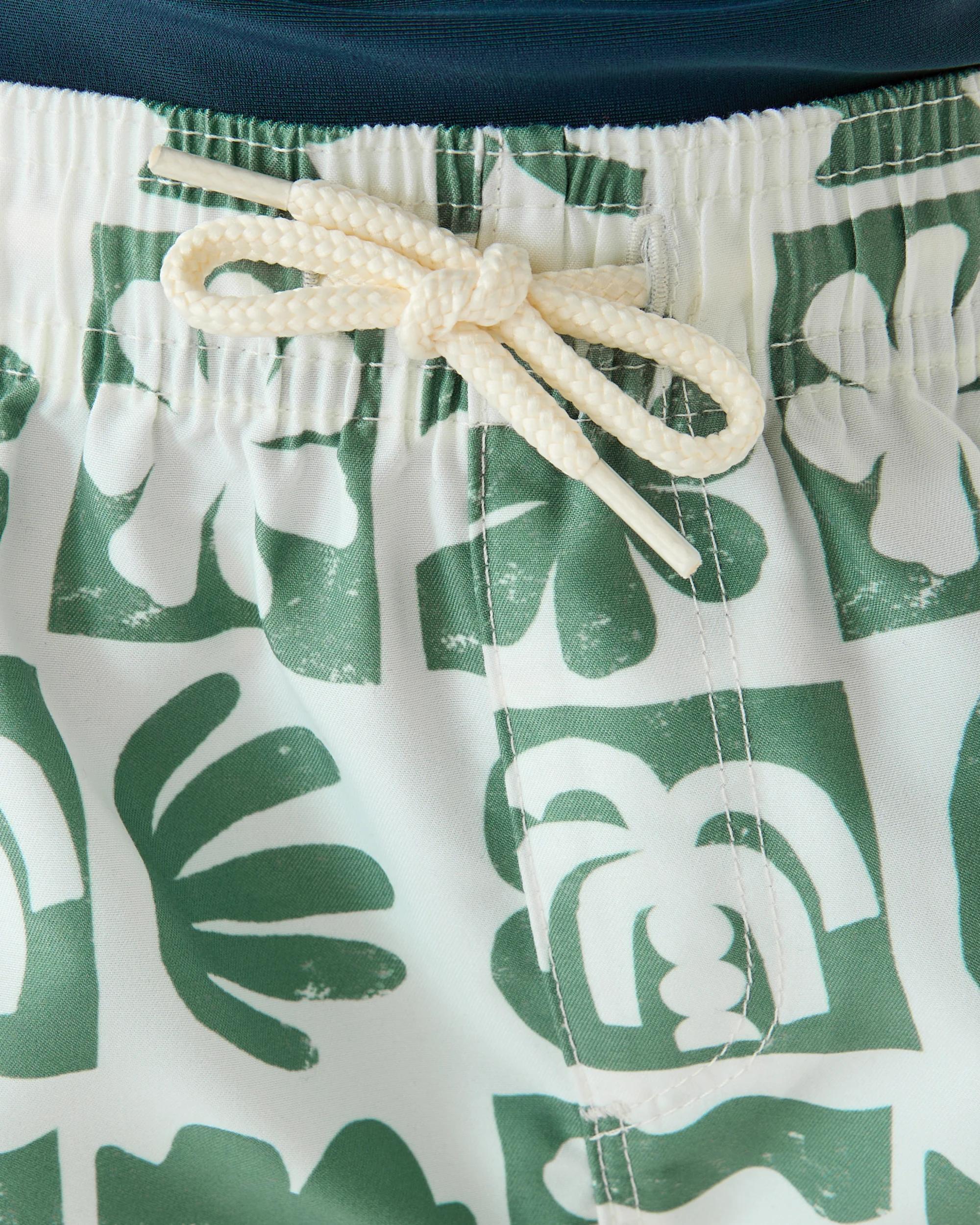 3 Printed Boardshorts Grn Tiles, 3 of 6
