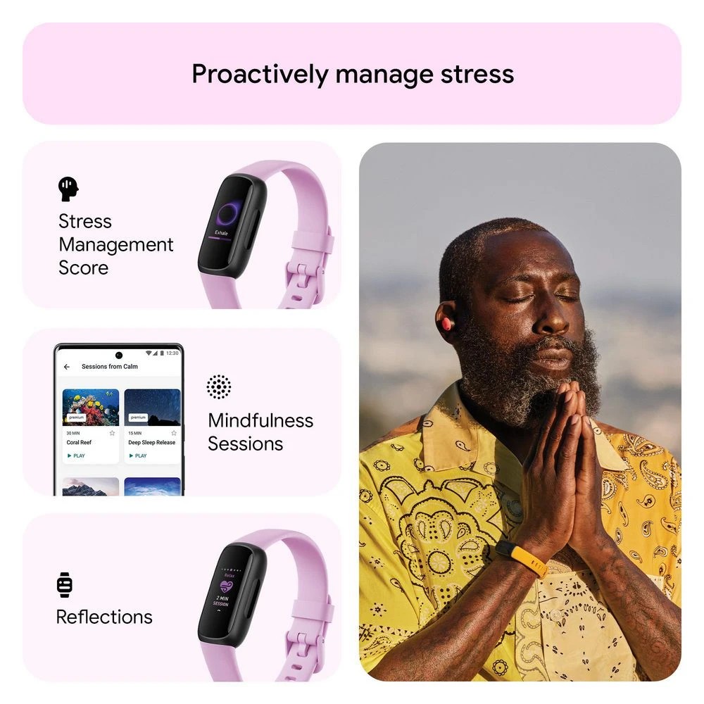 5 Fitbit Inspire 3 Fitness Tracker Lilac, 5 of 8