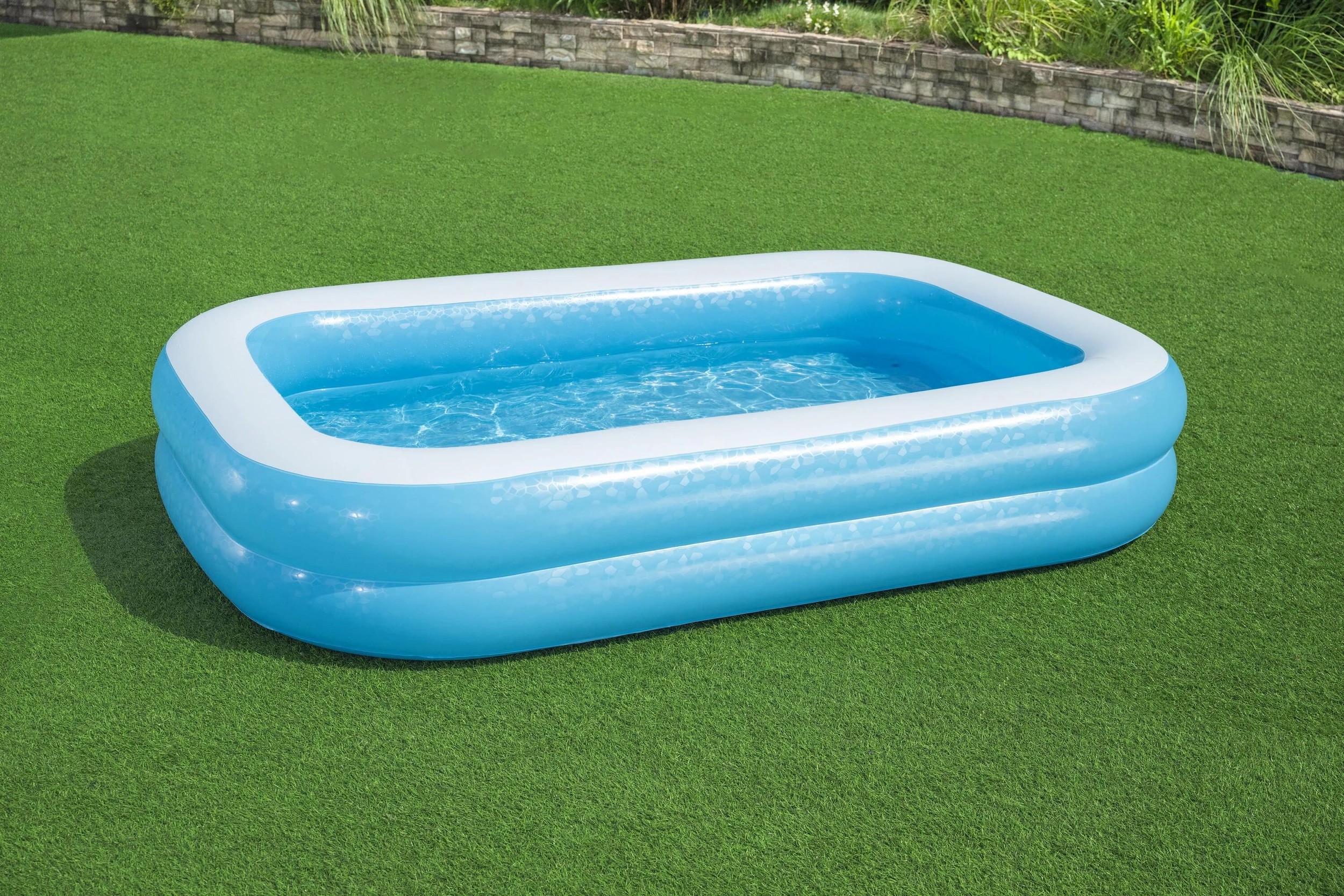 4 Bestway Inflatable Blue Rectangular Family Pool, 4 of 6
