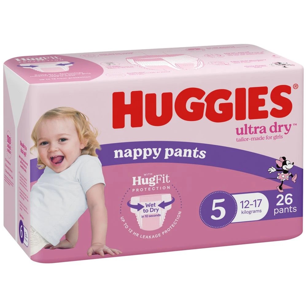 1 Huggies Nappy Pants Walker Girl 26 Pack, 1 of 10