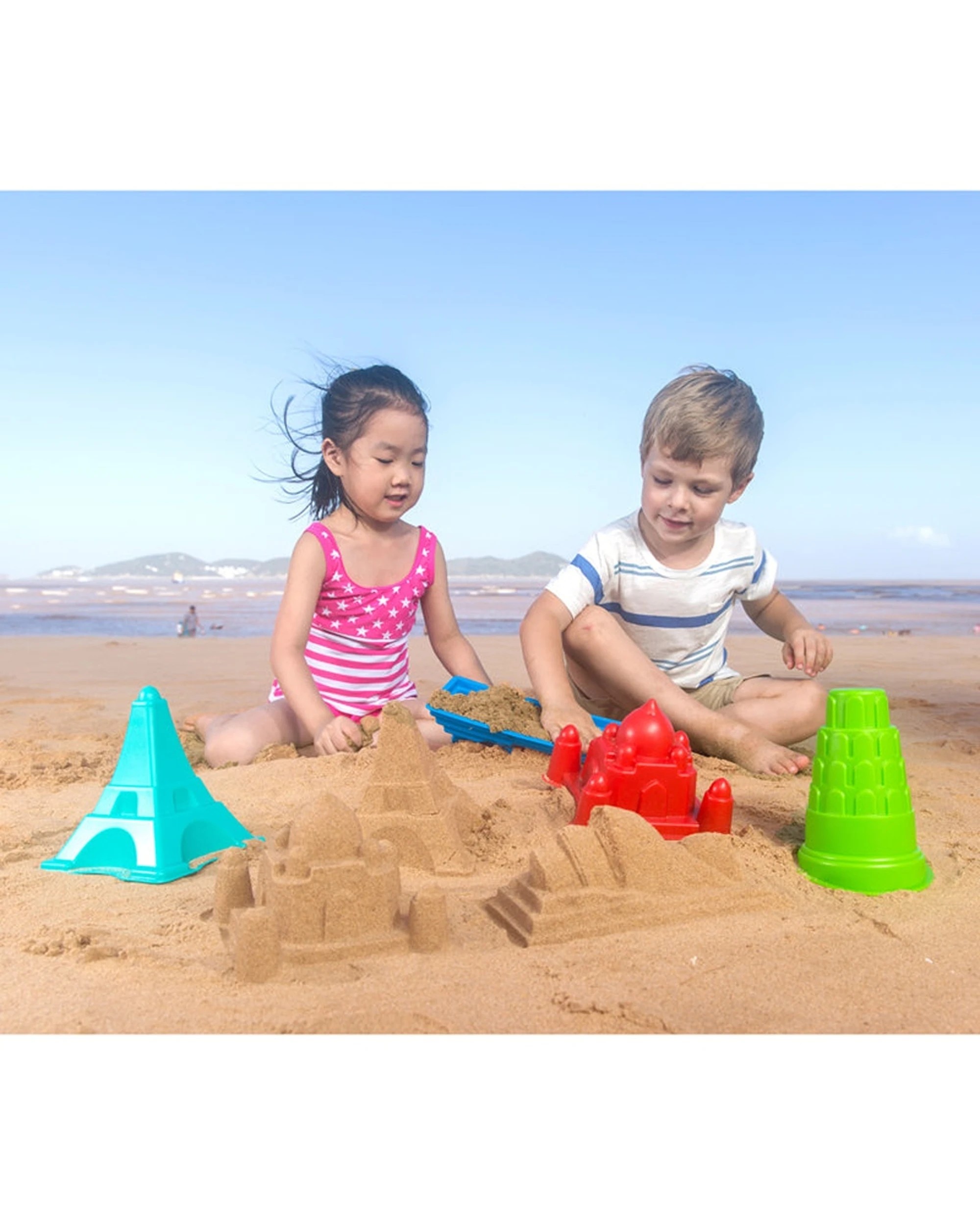 3 Hape Taj Mahal Building Sandpit Mould Educational Kids Beach Toy - Red, 3 of 3