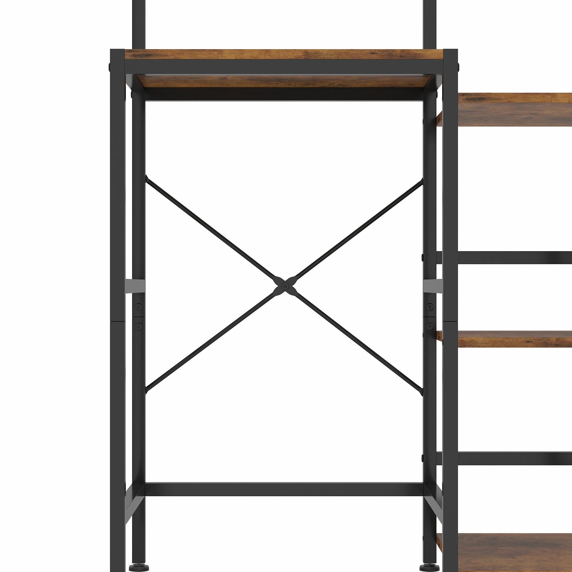 6 Advwin 5 Tier Mini Fridge Shelf w/ Ample Storage Space & Hooks - Brown, 6 of 8