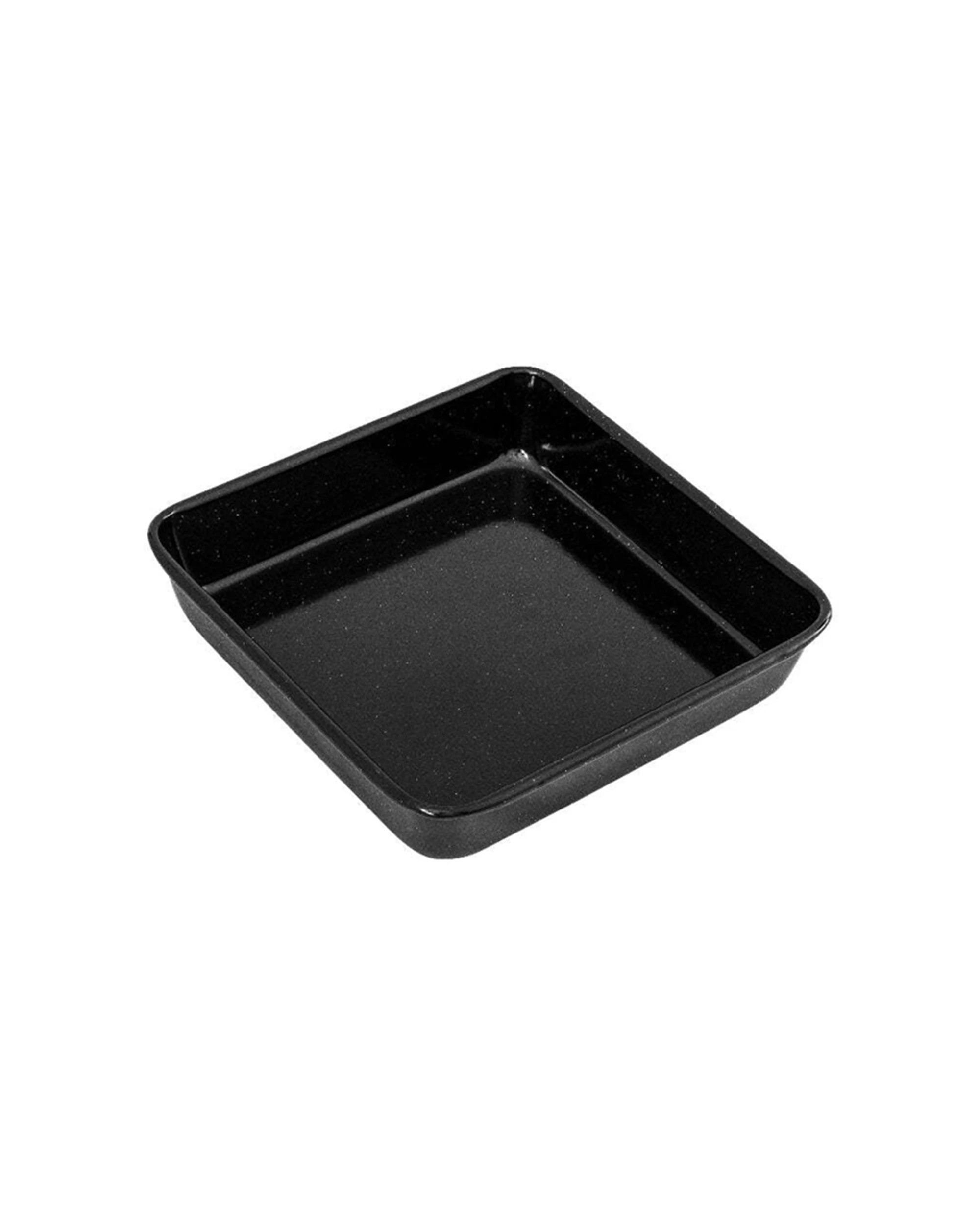 1 Bakemaster Enamel 24cm Square Brownie Cake Pan Non-Stick Durable Baking - Black, 1 of 1