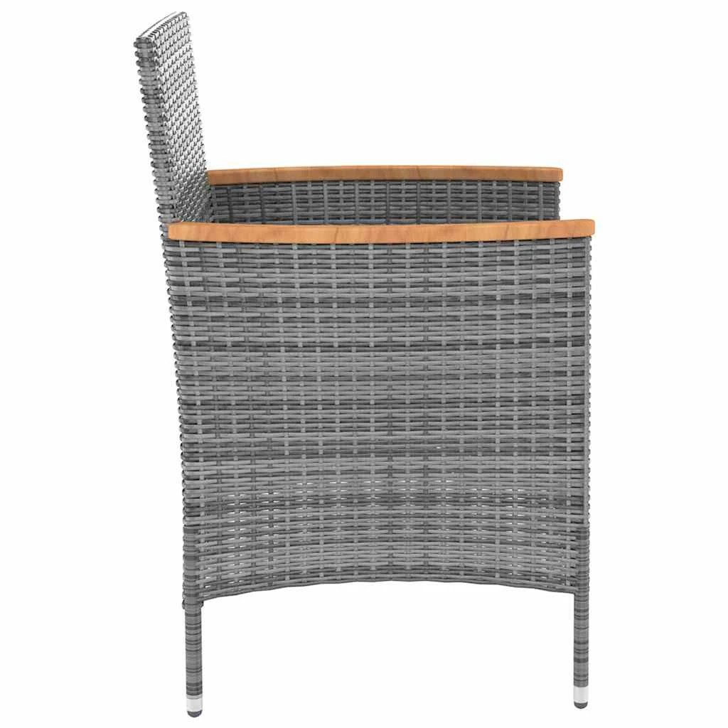 4 vidaXL Garden dining chair Ergonomic - Grey, 4 of 7