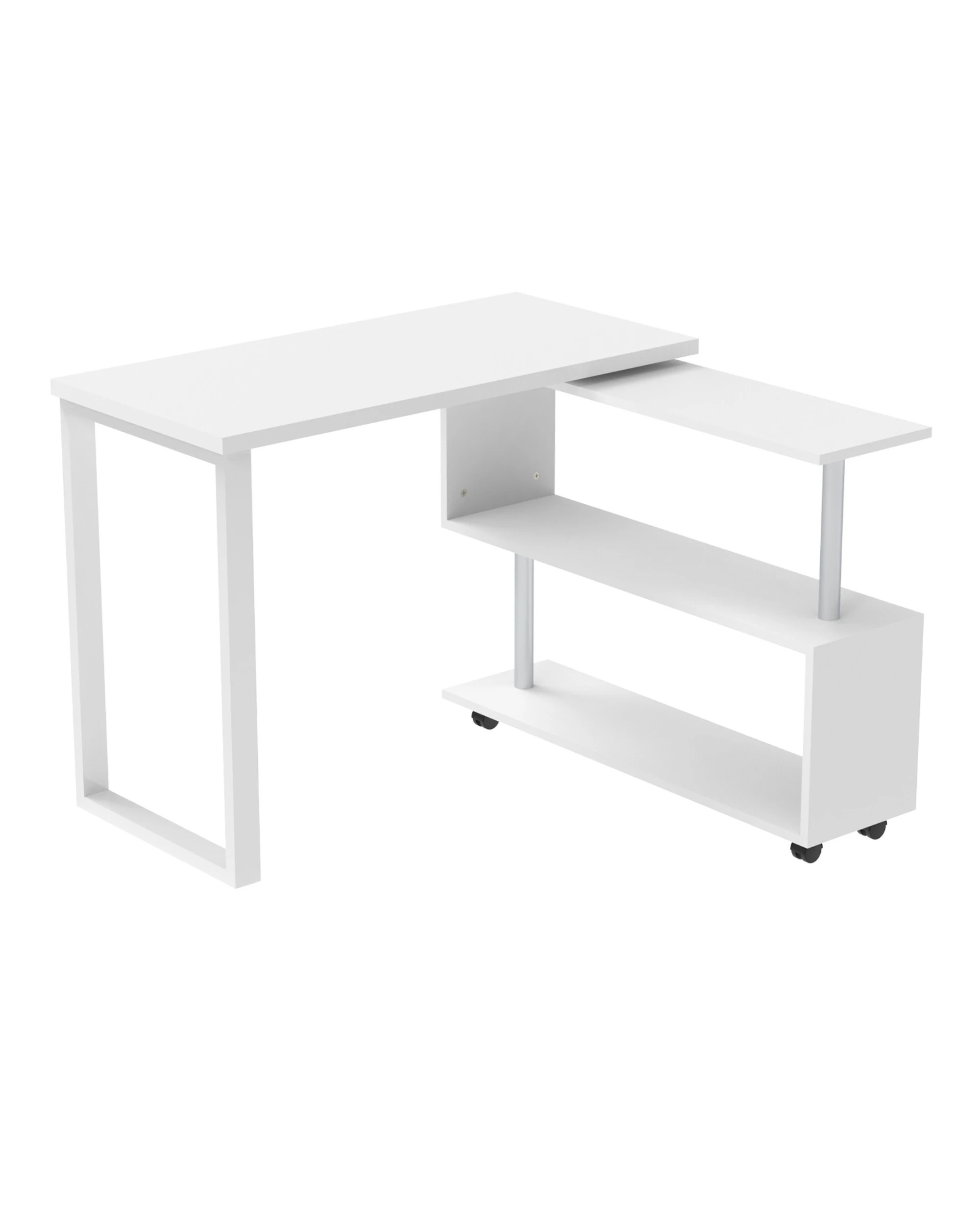 1 Advwin 360 Rotating L-shaped Computer Office Desk, 1 of 8